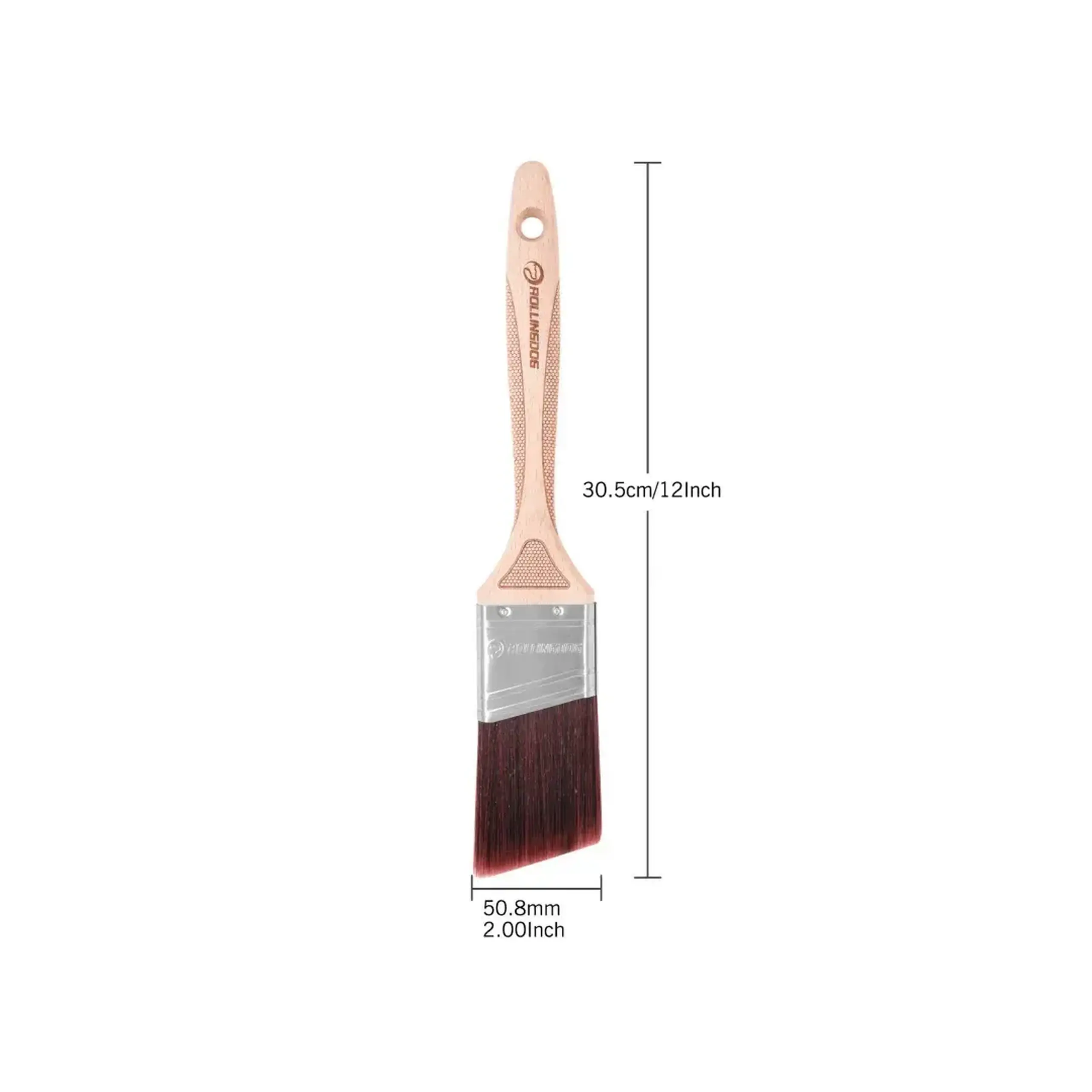 Pensulă unghiulară cu mâner din lemn Doberman 50.8 mm Rollingdog