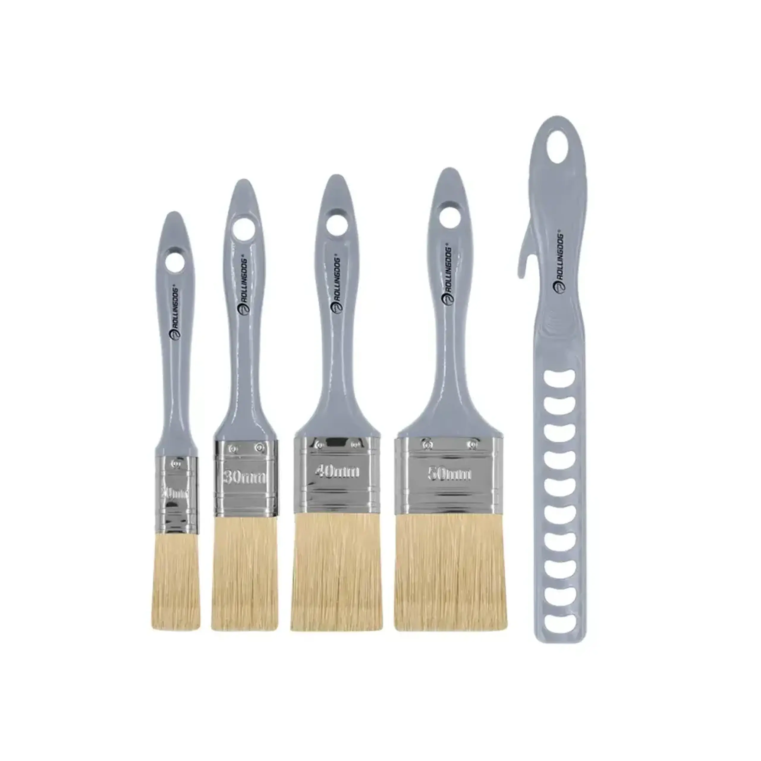 Set pensule cu mâner din plastic 30/40/50 mm Rollingdog - Bucăţi în set 5 buc.