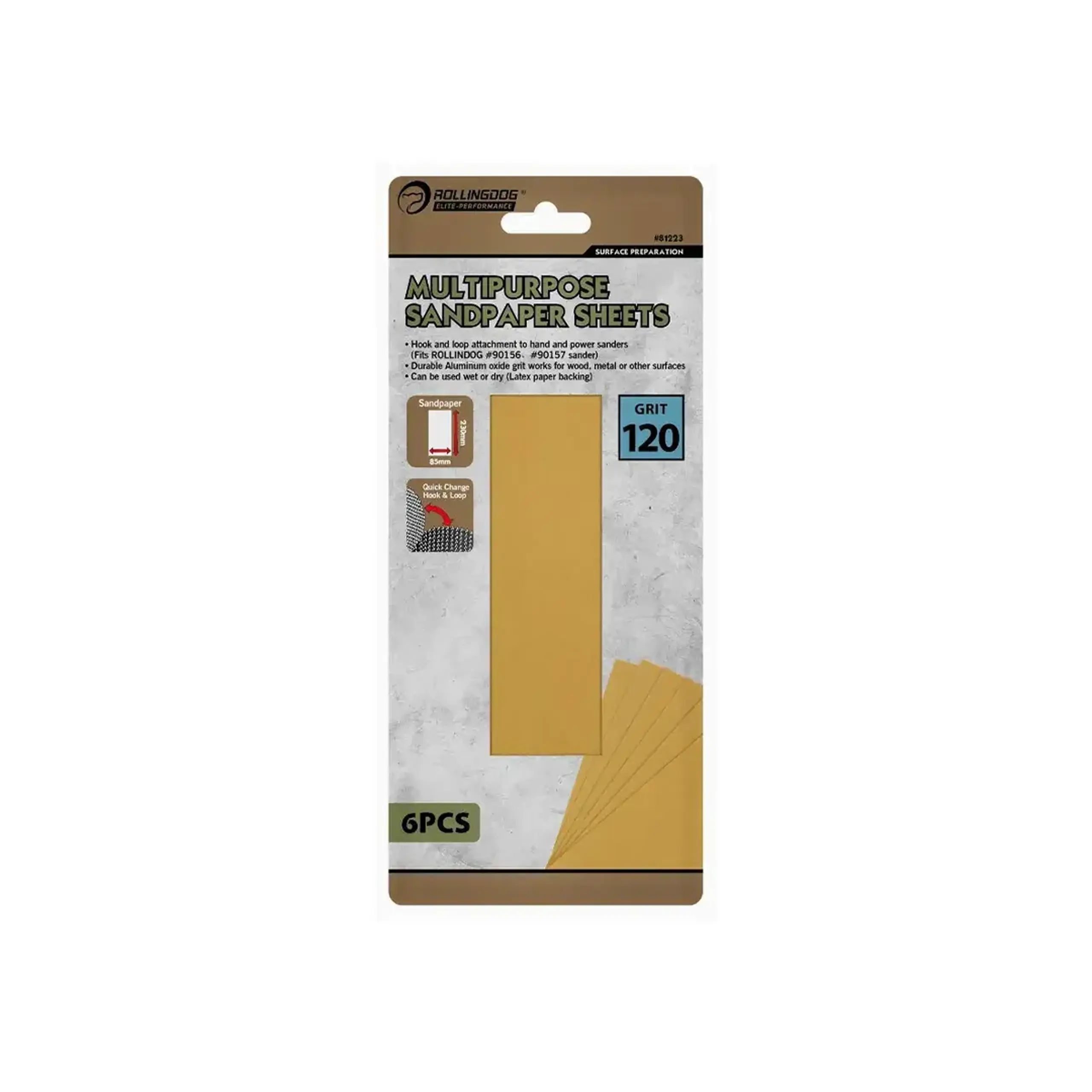 Set pentru șlefuire manuală 230 x 85 mm Rollingdog