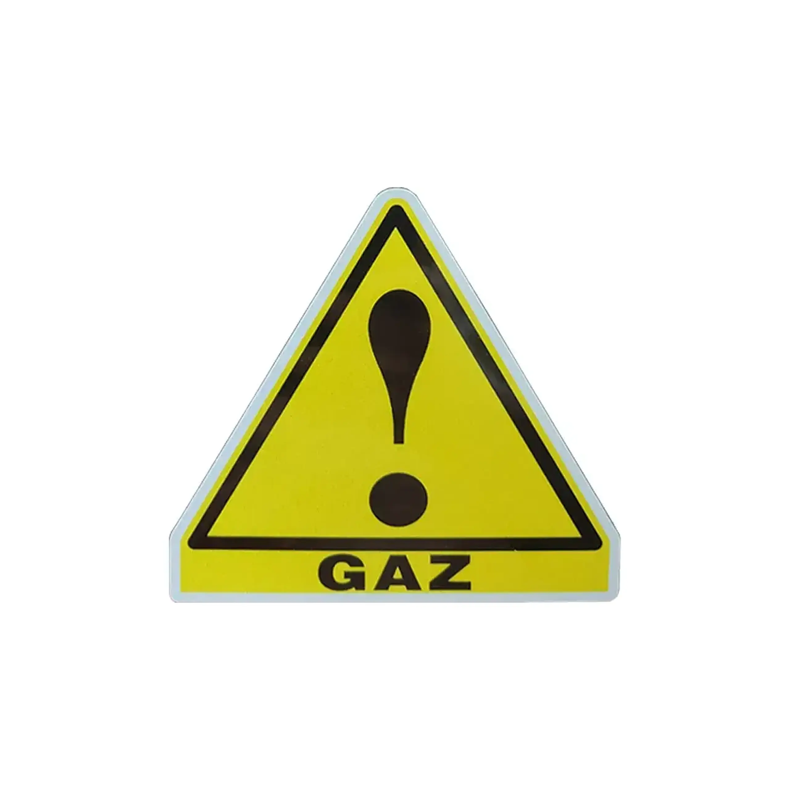 Autocolant "Atenție Gaz" 130 x 130 x 130 mm