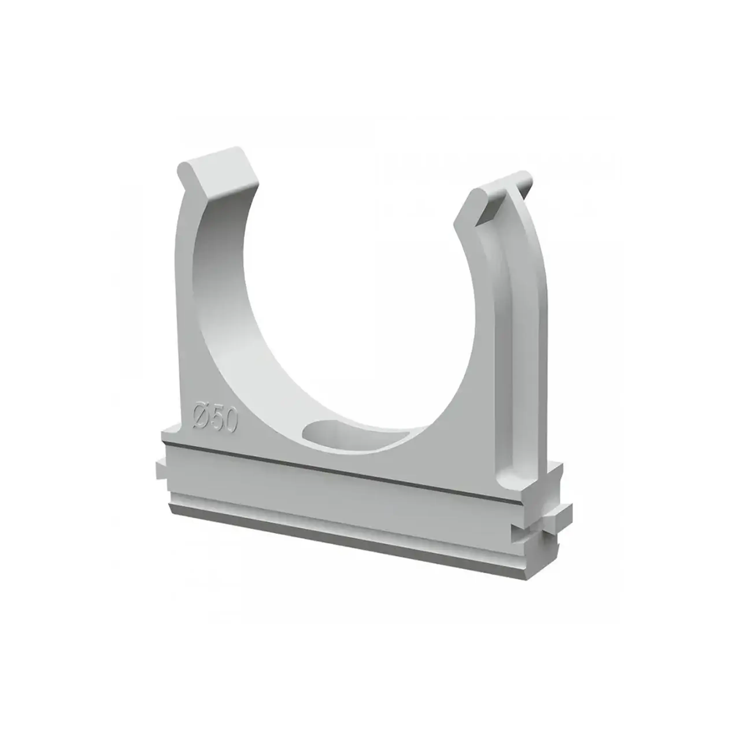 Clipsa plastic Pentru țevi 50 mm Plastic Promrukav - Bucăți în ambalaj 20 buc.
