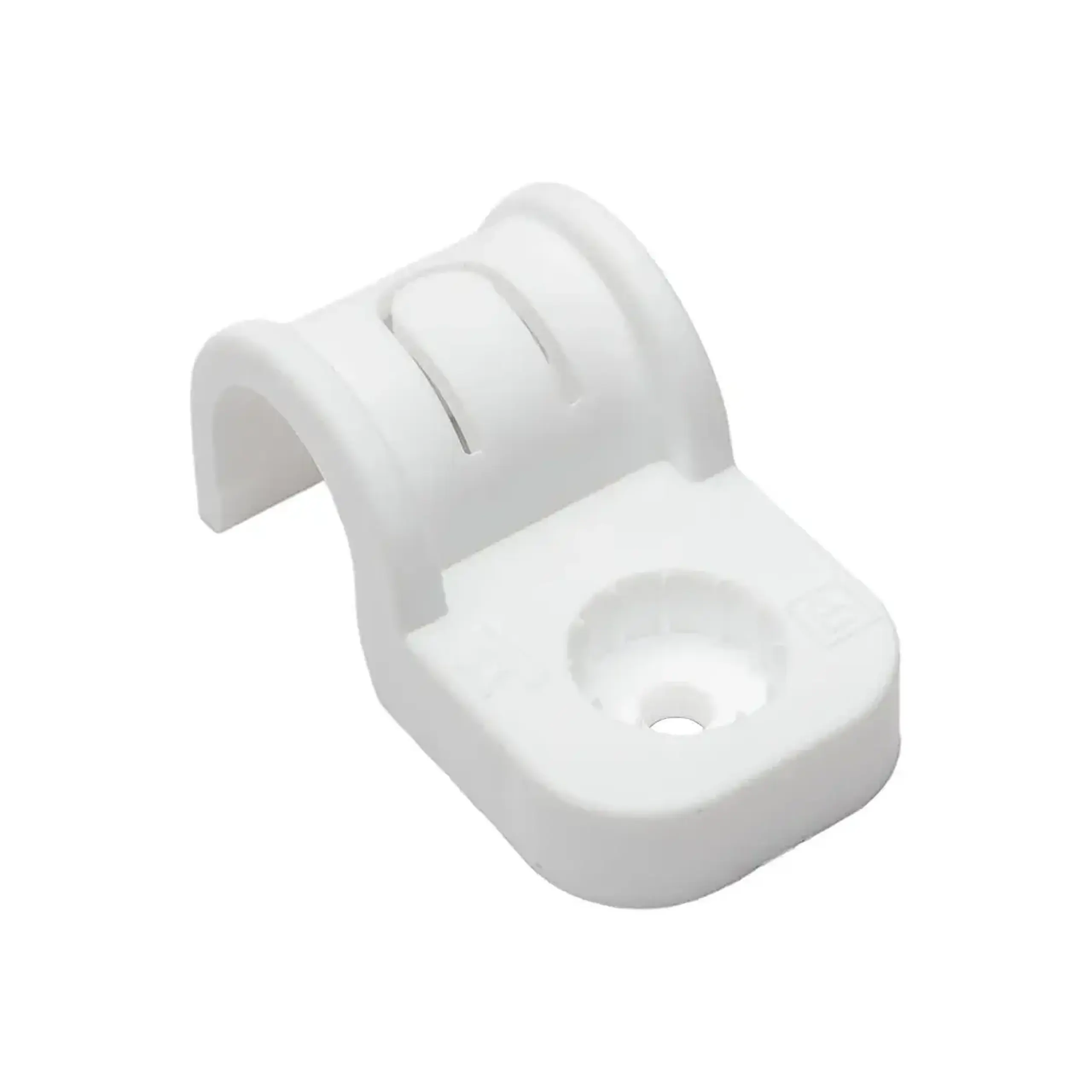 Suport unilateral pentru țeavă 16 mm Plastic Promrukav - Alb 16 mm (L x W x H x Ø)