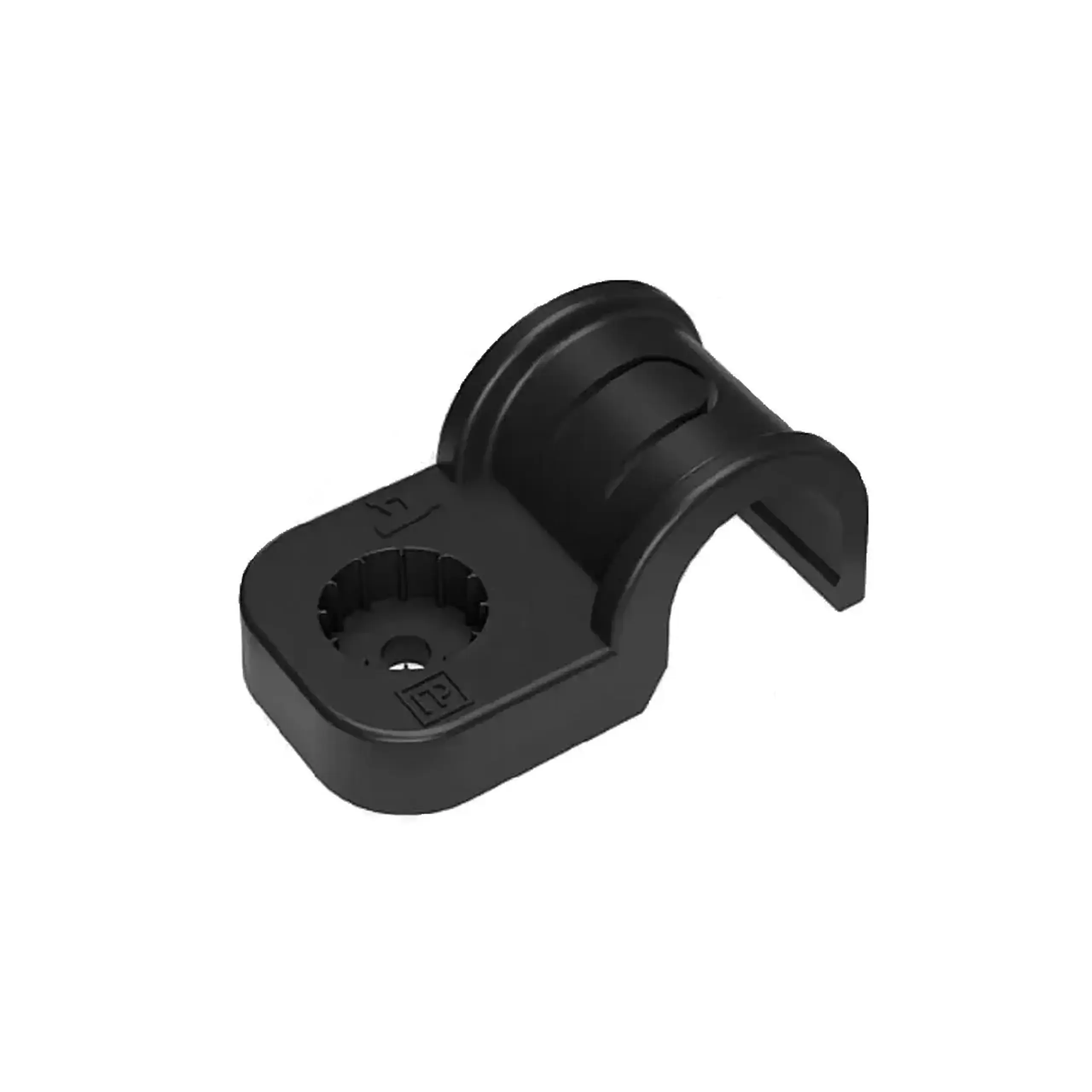 Suport unilateral pentru țeavă 16 mm Plastic Promrukav - Negru 32 mm (L x W x H x Ø)
