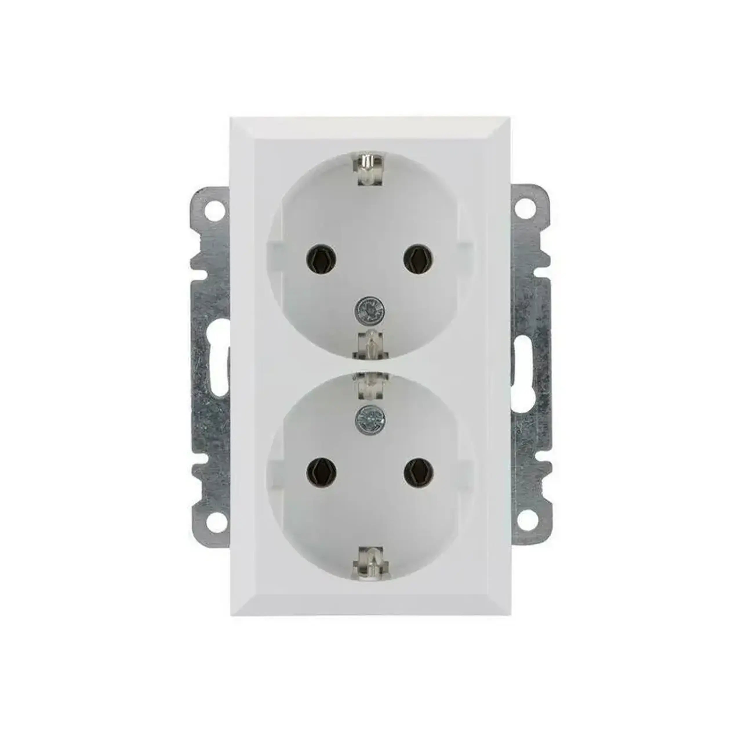 Priză dublă karea 16 A 220 - 240 V alb Makel - Alb 2P + E