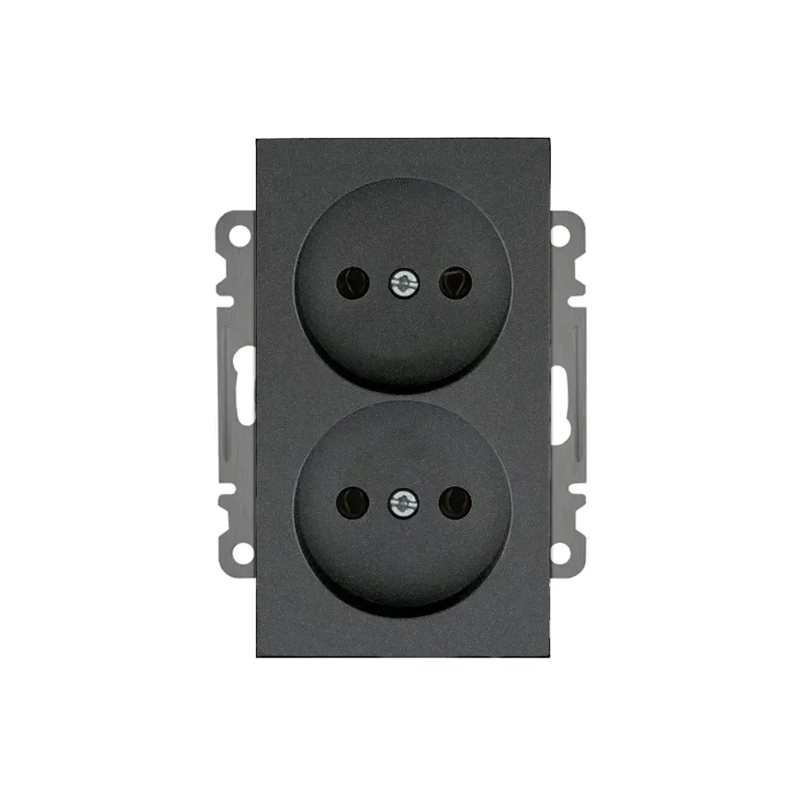 Priză dublă karea 16 A 220 - 240 V alb Makel - Fumuriu 2P