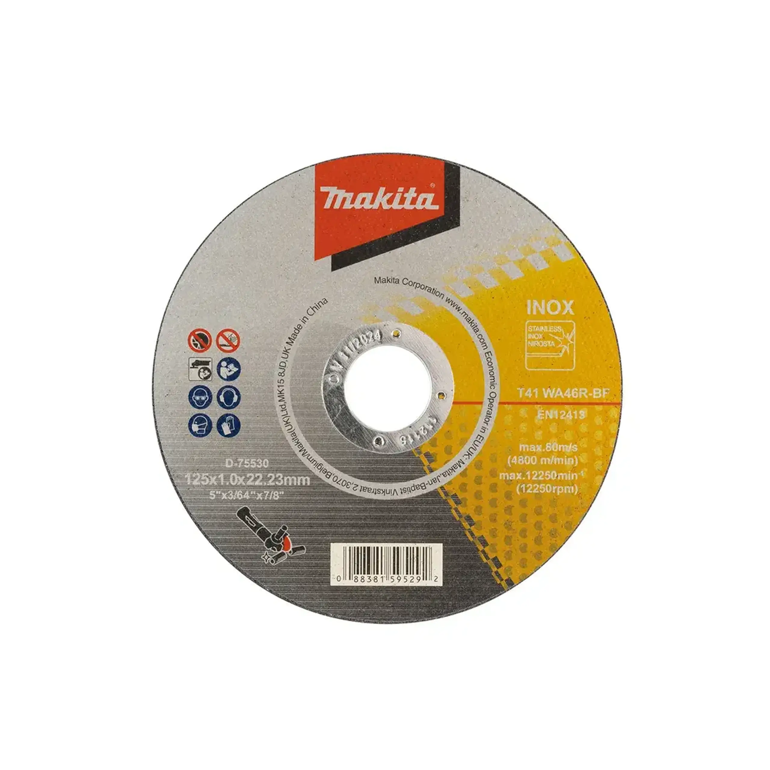 Disc de tăiat pentru oţel 125 * 22.23 mm Makita - Diametru 125 *