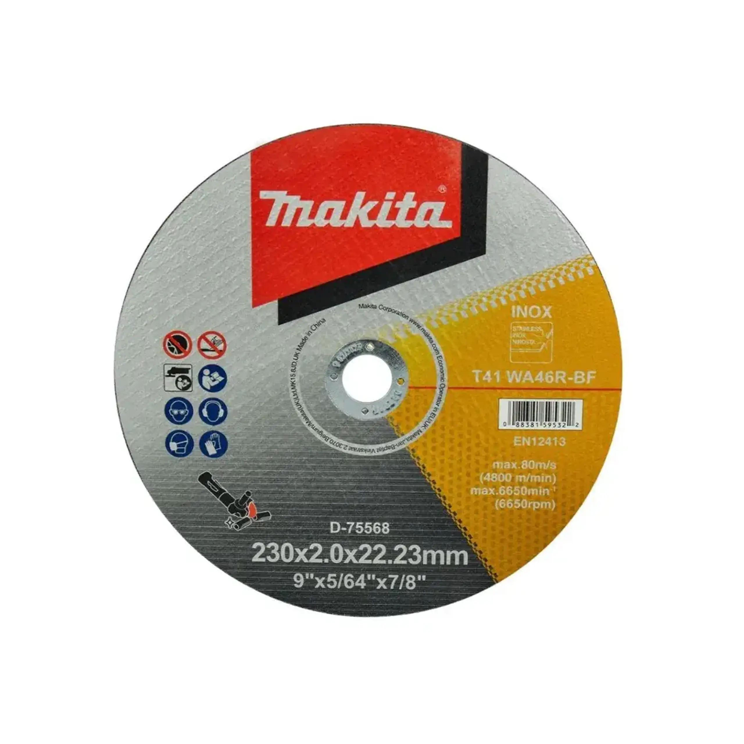 Disc de tăiat pentru oţel 125 * 22.23 mm Makita - Diametru 230 *