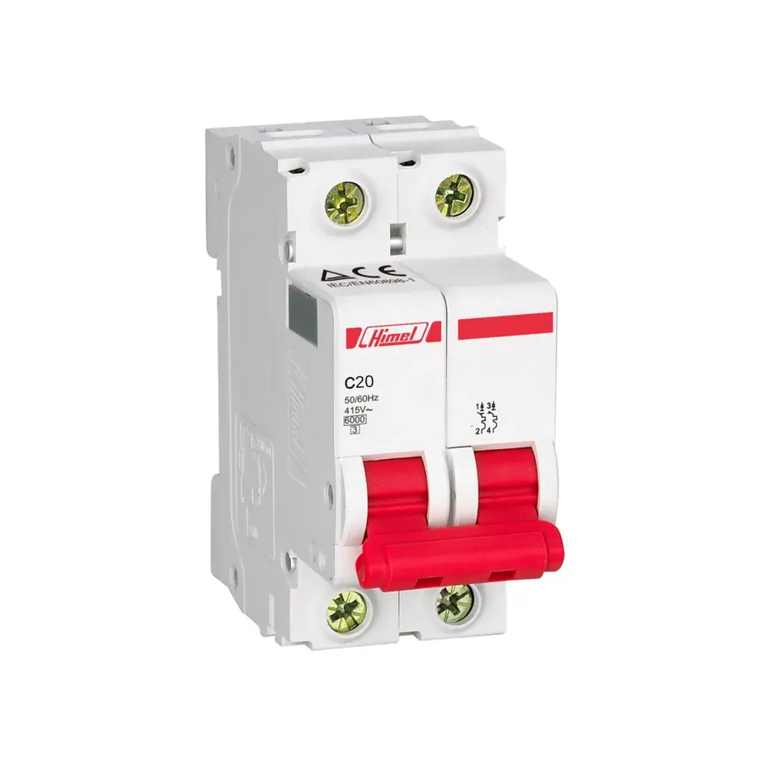 Întreruptor automat HDB3W 1P 6 A 240 V AC C Himel - 20 A (A) 2P