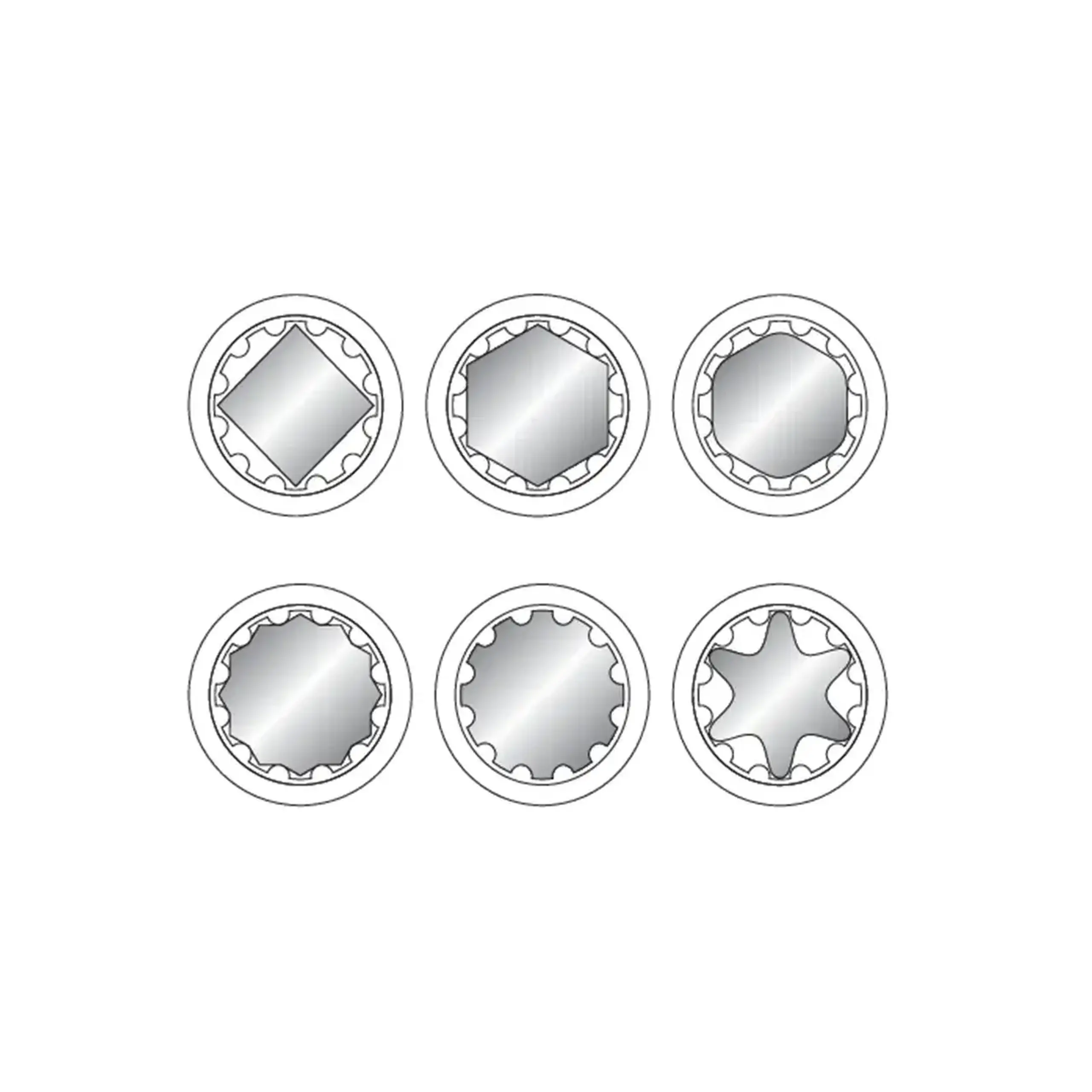 Cap tubular dodecagonal 17 mm 1/2" 38 mm Yato