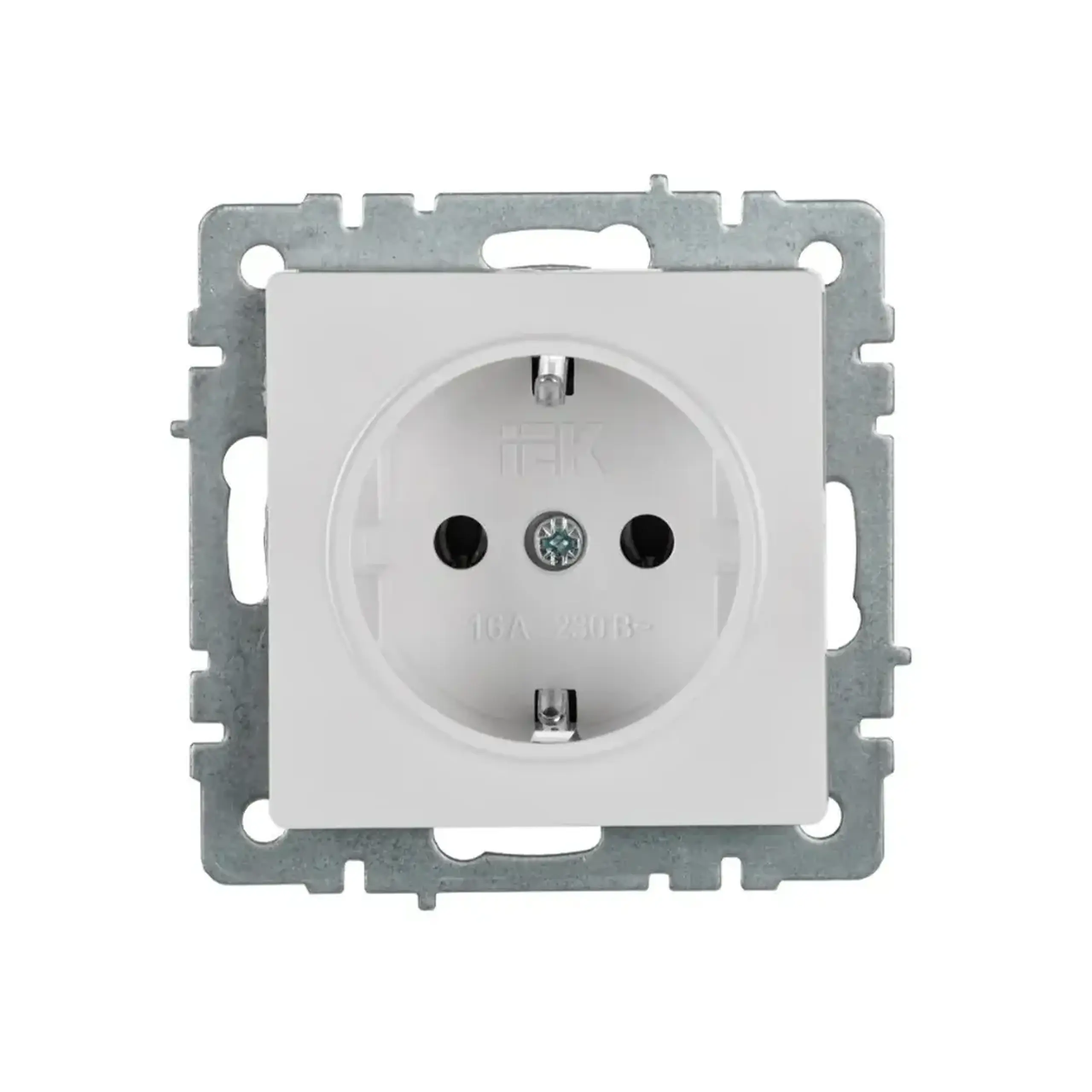 Priză cu împământare BRITE 16 A 220 - 240 V Alb IEK - Culoare Alb
