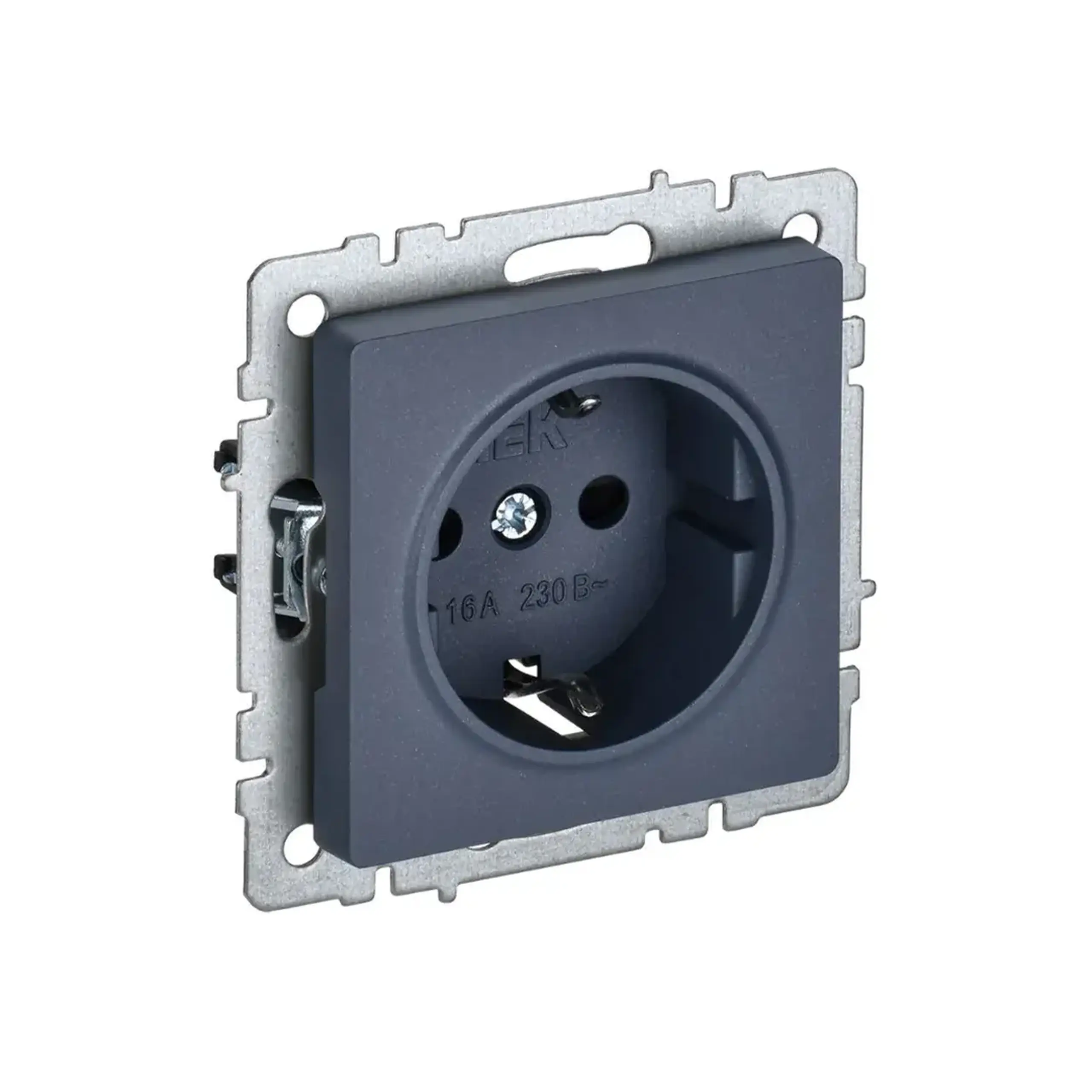 Priză cu împământare BRITE 16 A 220 - 240 V Alb IEK - Culoare Marengo