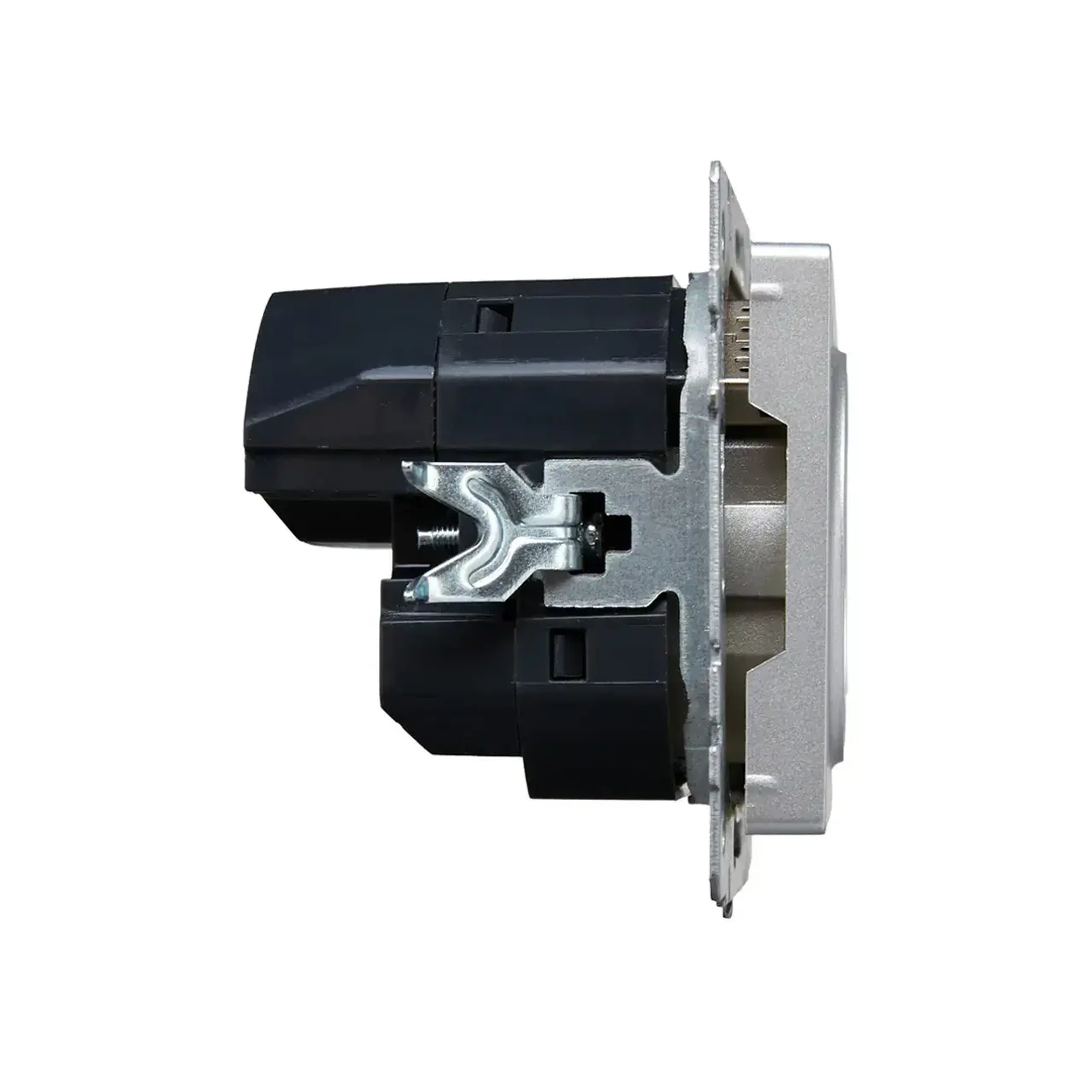 Priză cu USB BRITE 16 A 220 - 240 V Aluminiu IEK