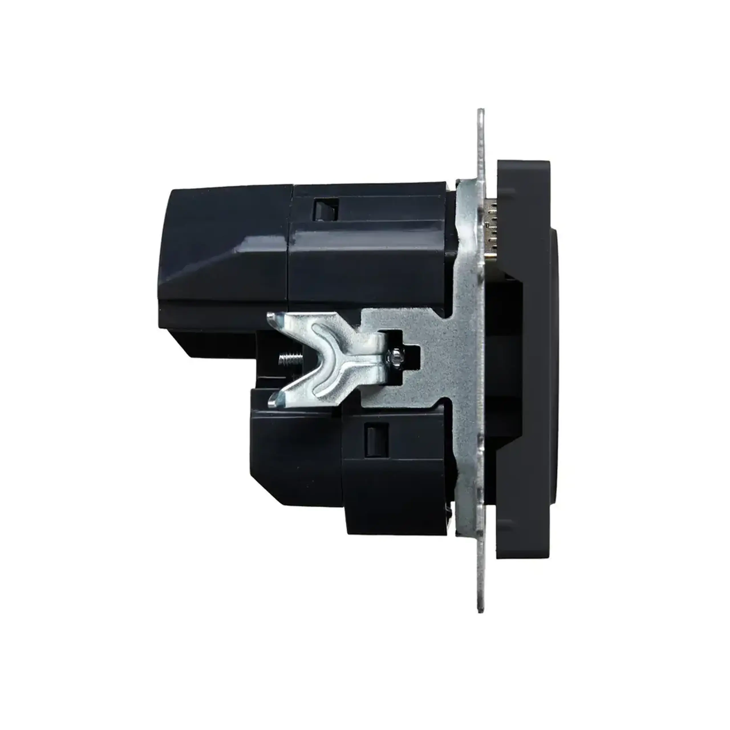 Priză cu USB BRITE 16 A 220 - 240 V Alb IEK - Culoare Grafit