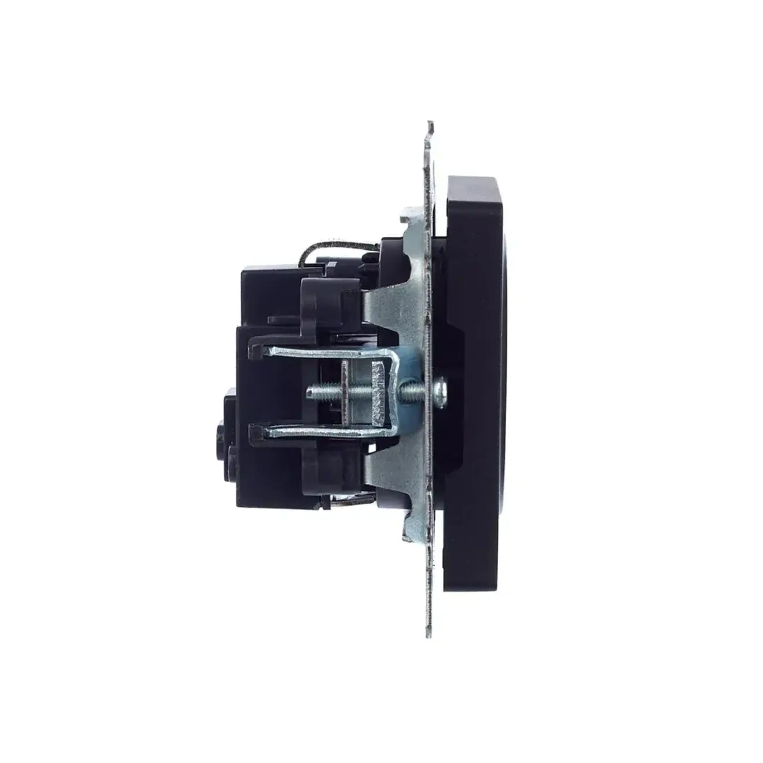Priză cu împământare și obturator BRITE 16 A 220 - 240 V Negru IEK