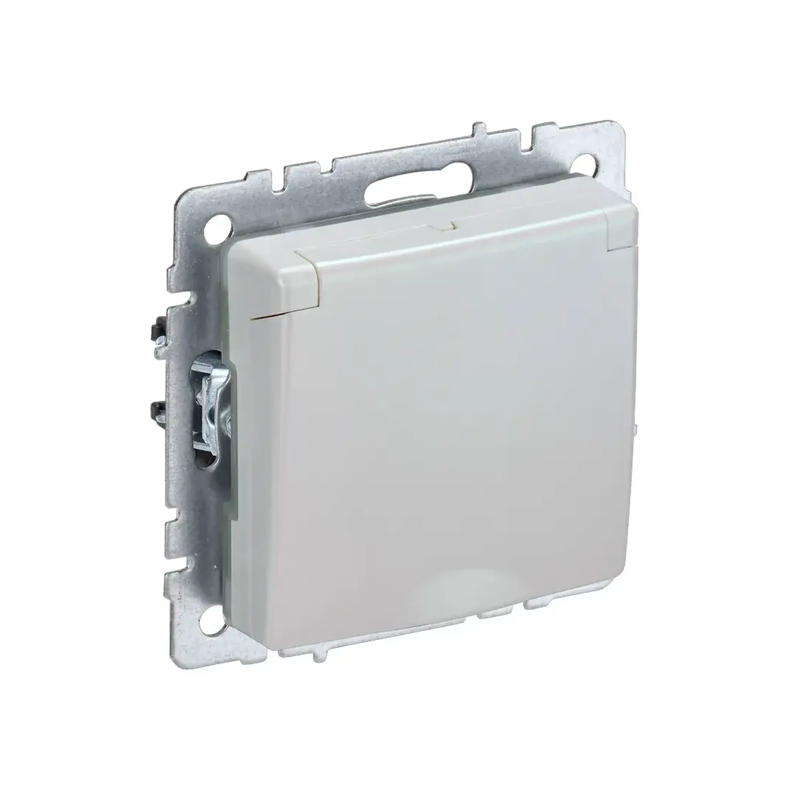 Priză cu obturator și capac BRITE 16 A 220 - 240 V Alb IEK - Culoare Perlă