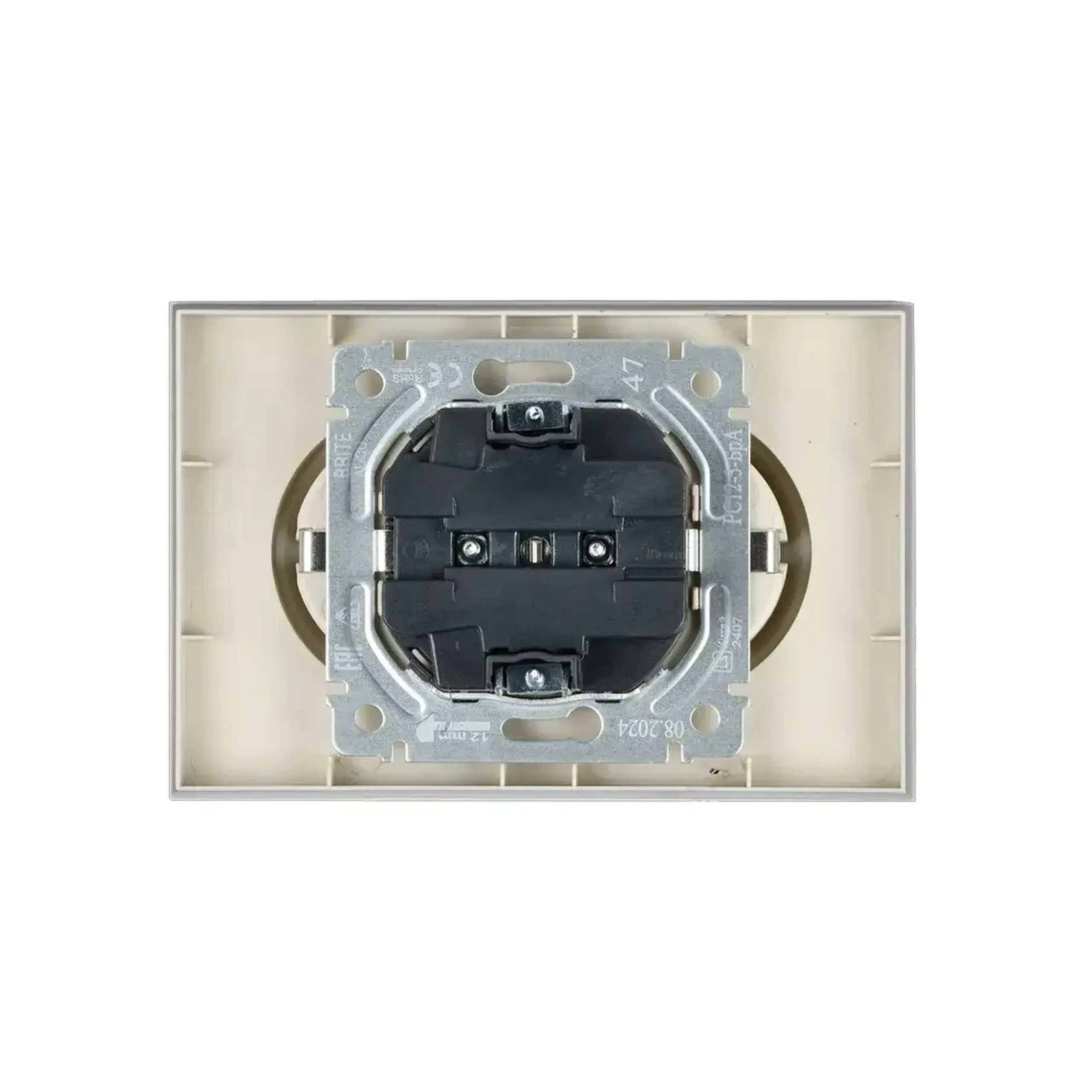 Priză dublă cu împământare BRITE 16 A 220 - 240 V Aluminiu IEK