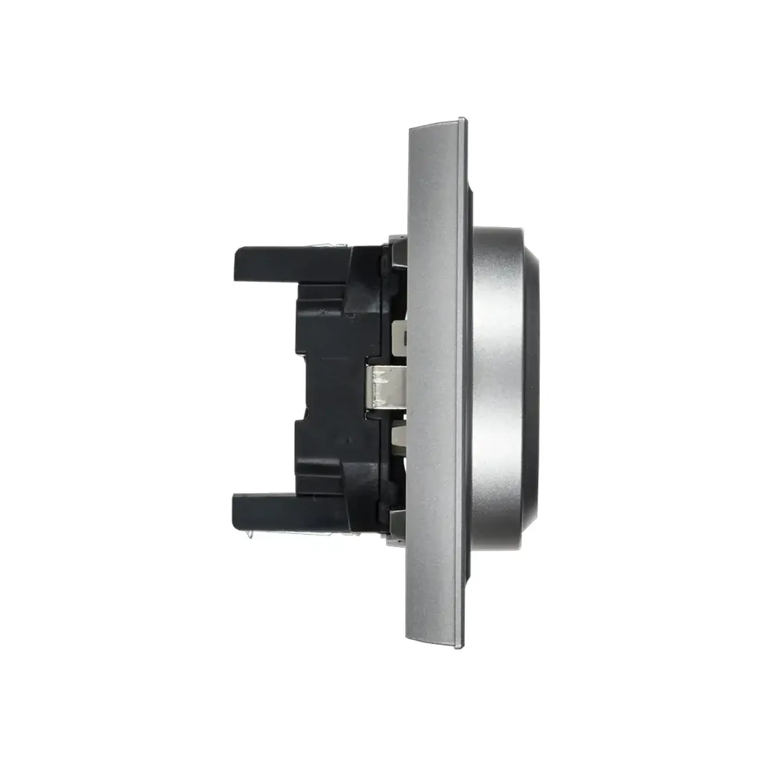 Priză dublă cu împământare BRITE 16 A 220 - 240 V Aluminiu IEK
