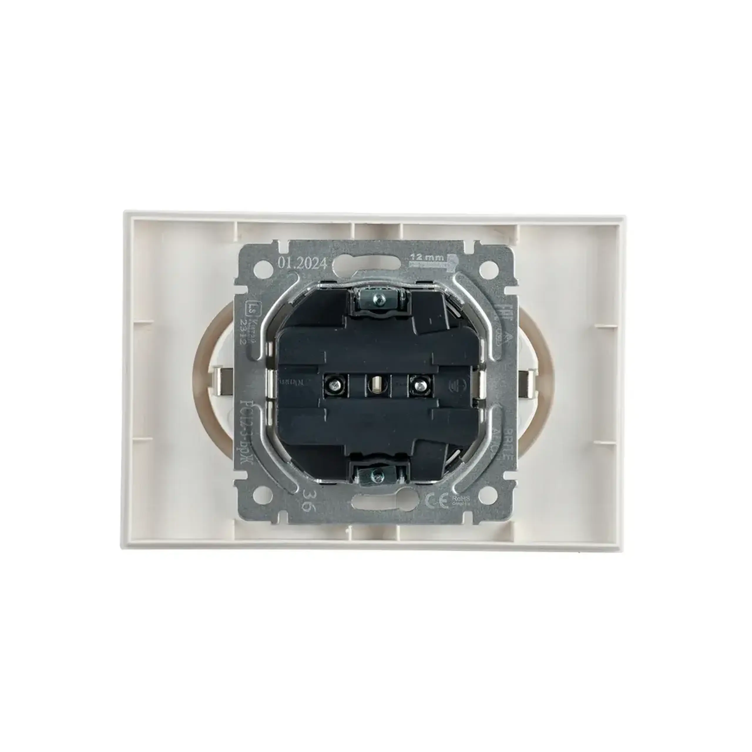 Priză dublă cu împământare BRITE 16 A 220 - 240 V Perlă IEK