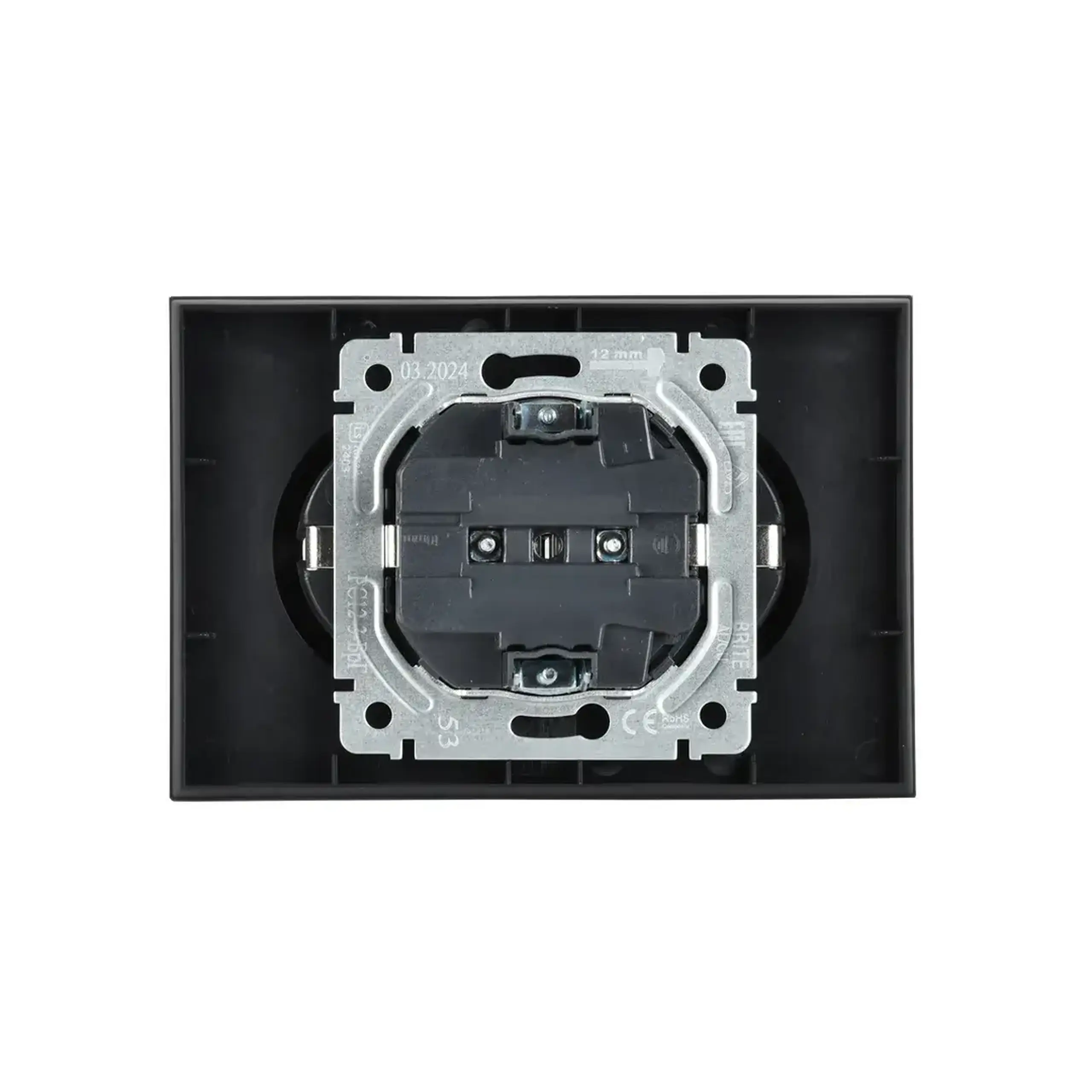 Priză dublă cu împământare BRITE 16 A 220 - 240 V Grafit IEK