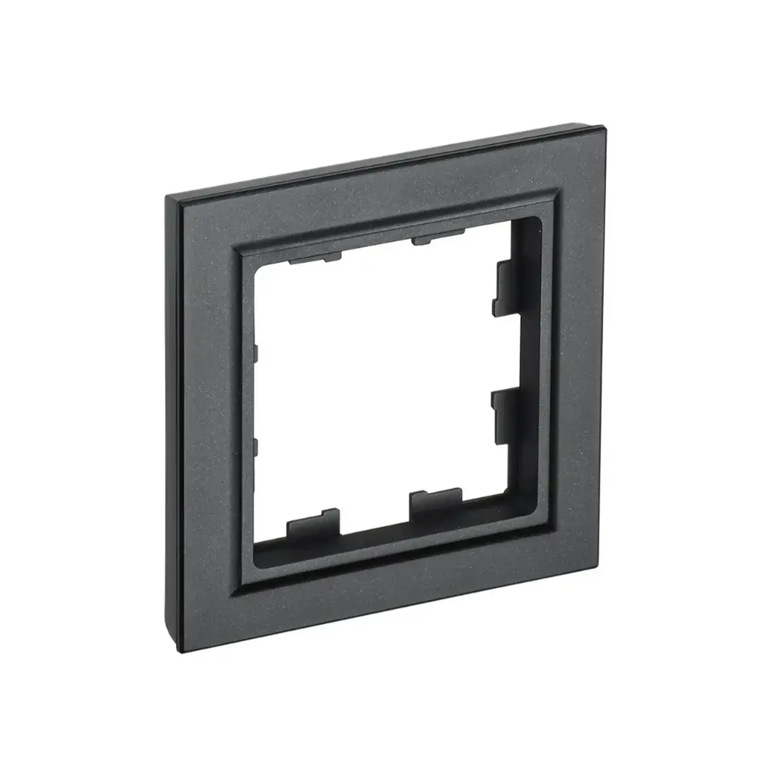Ramă BRITE Negru IEK - Dimensiuni (L x W x H x Ø) 84.1 x 84.1 x 10.9 mm