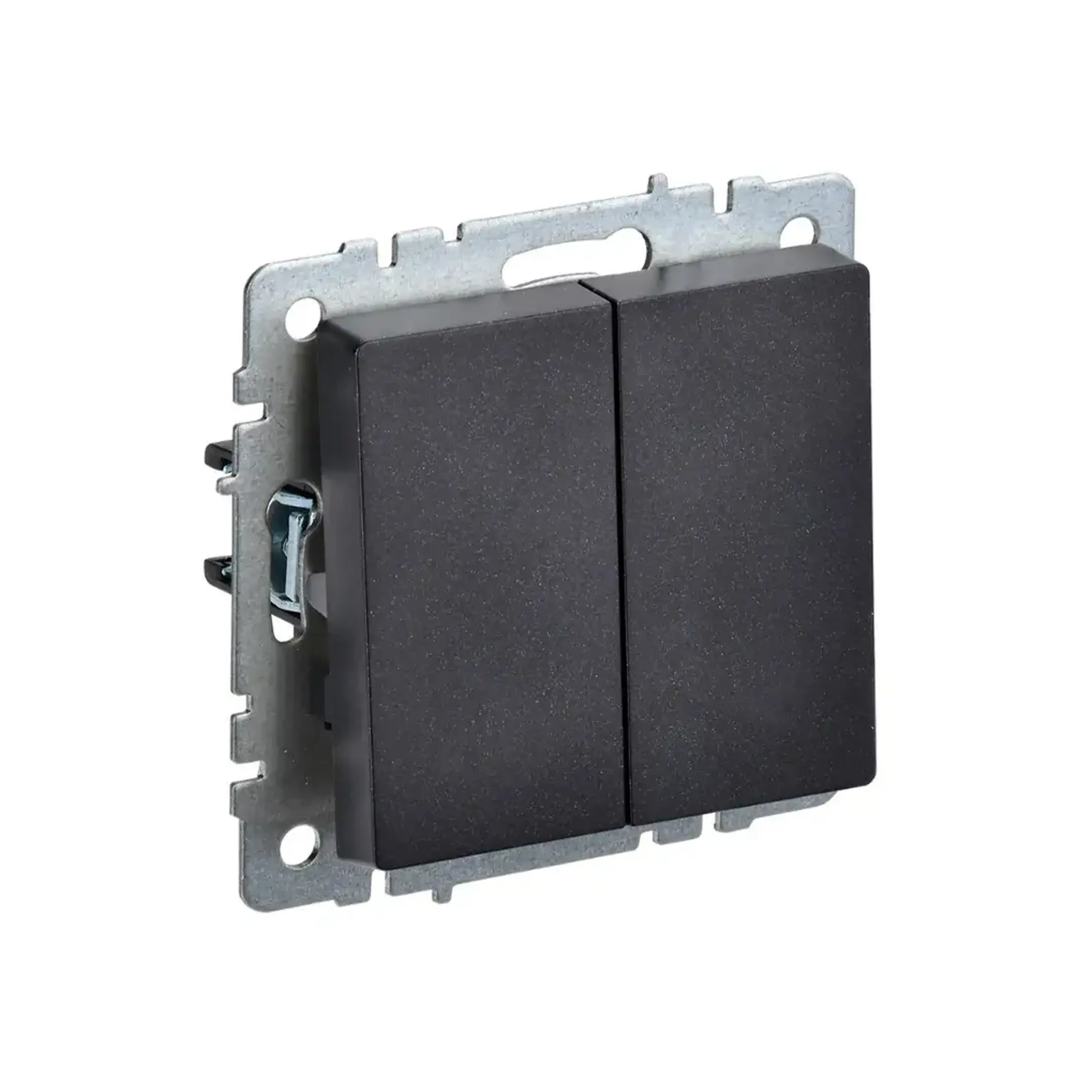 Întrerupător dublu BRITE 10 A 220 - 240 V Negru IEK