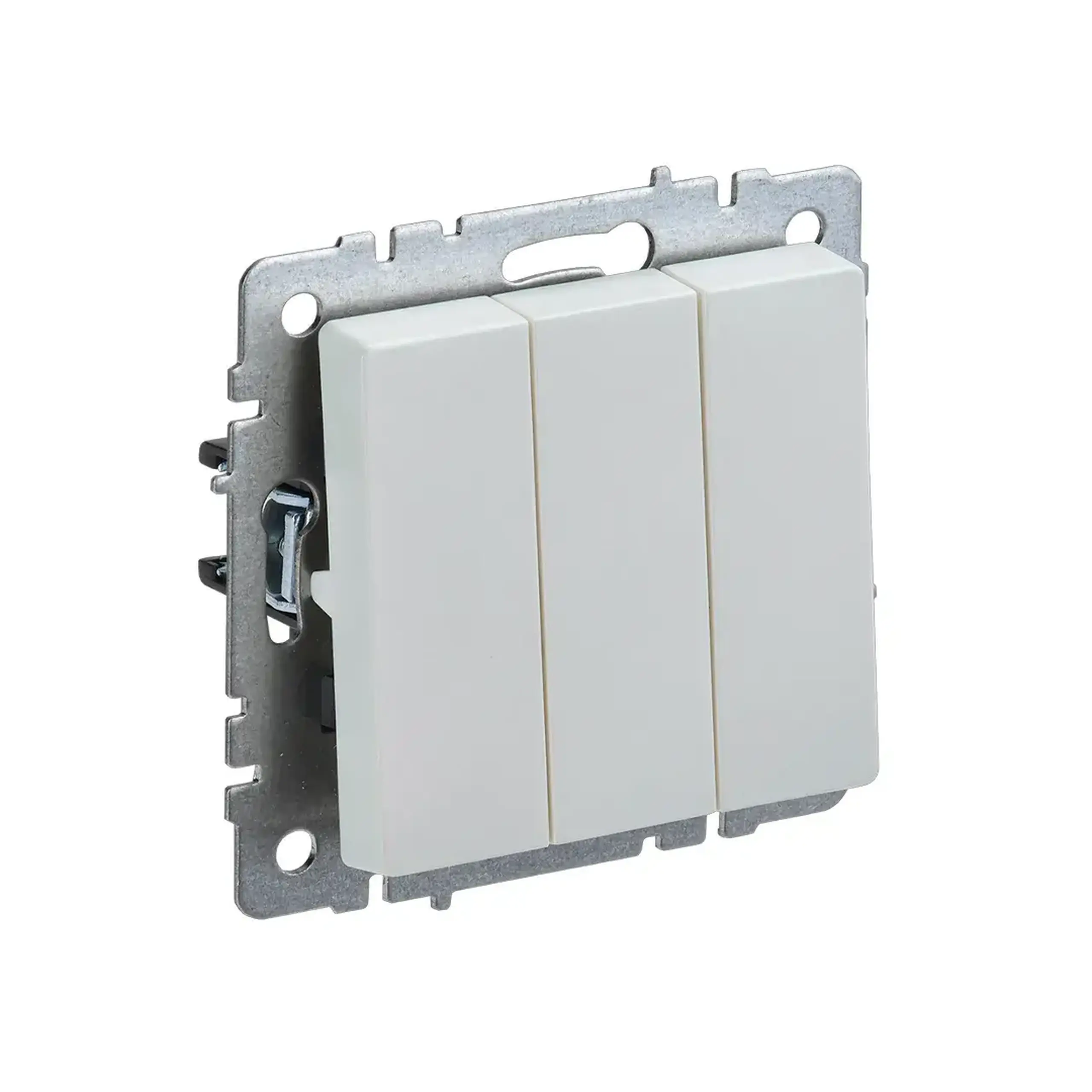 Întrerupător triplu BRITE 10 A 220 - 240 V Alb IEK - Culoare Perlă