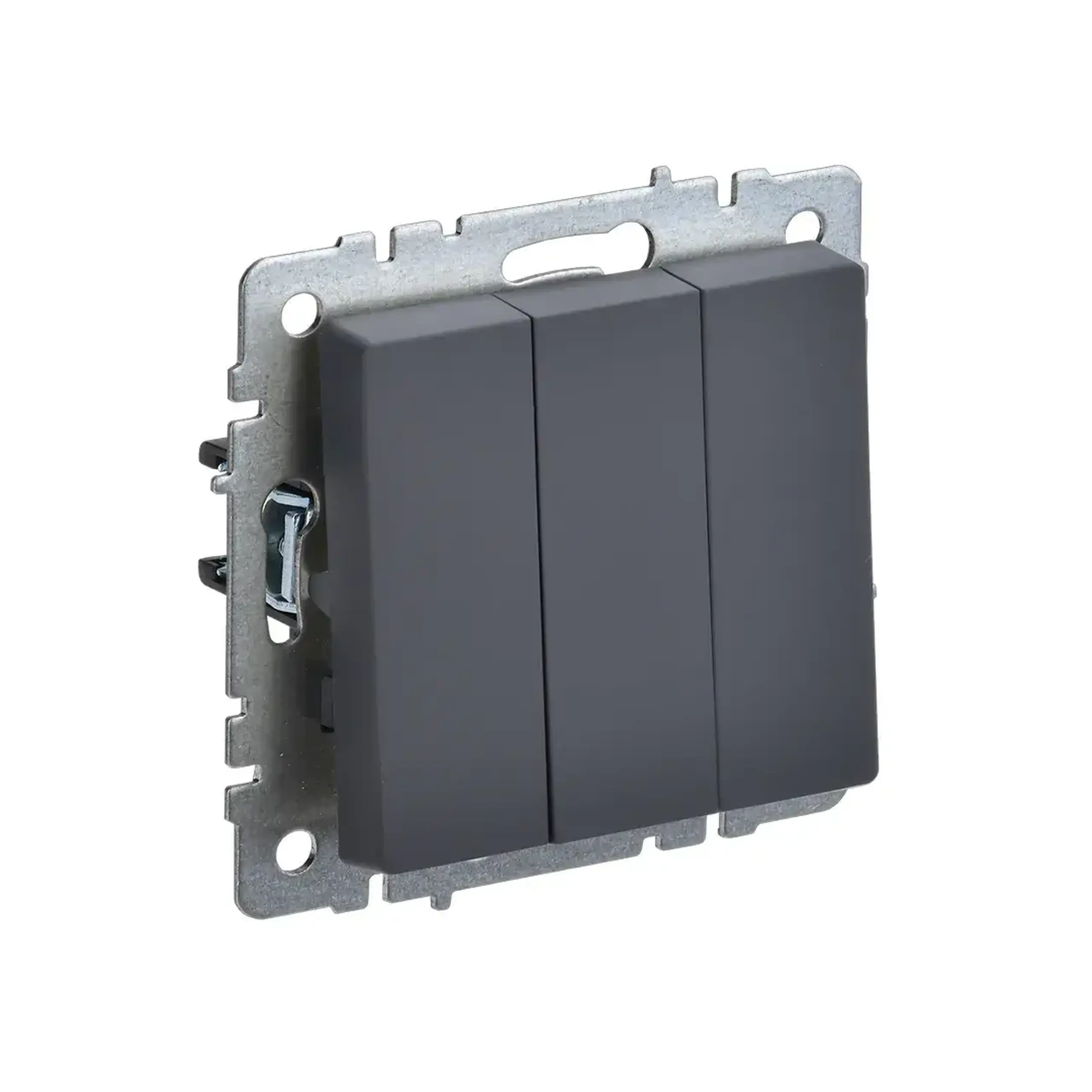 Întrerupător triplu BRITE 10 A 220 - 240 V Alb IEK - Culoare Grafit