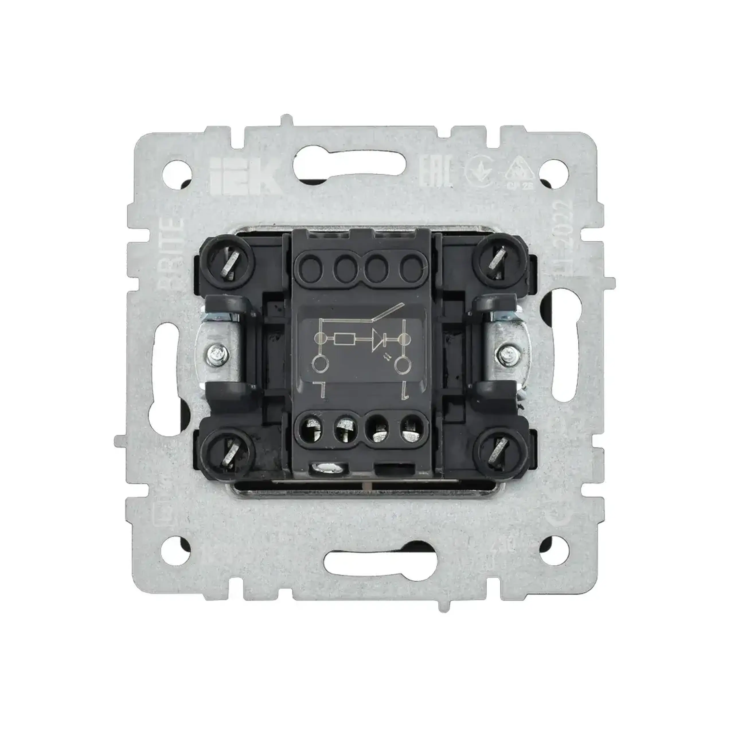 Întrerupător cu indicator BRITE 10 A 220 - 240 V Aluminiu IEK