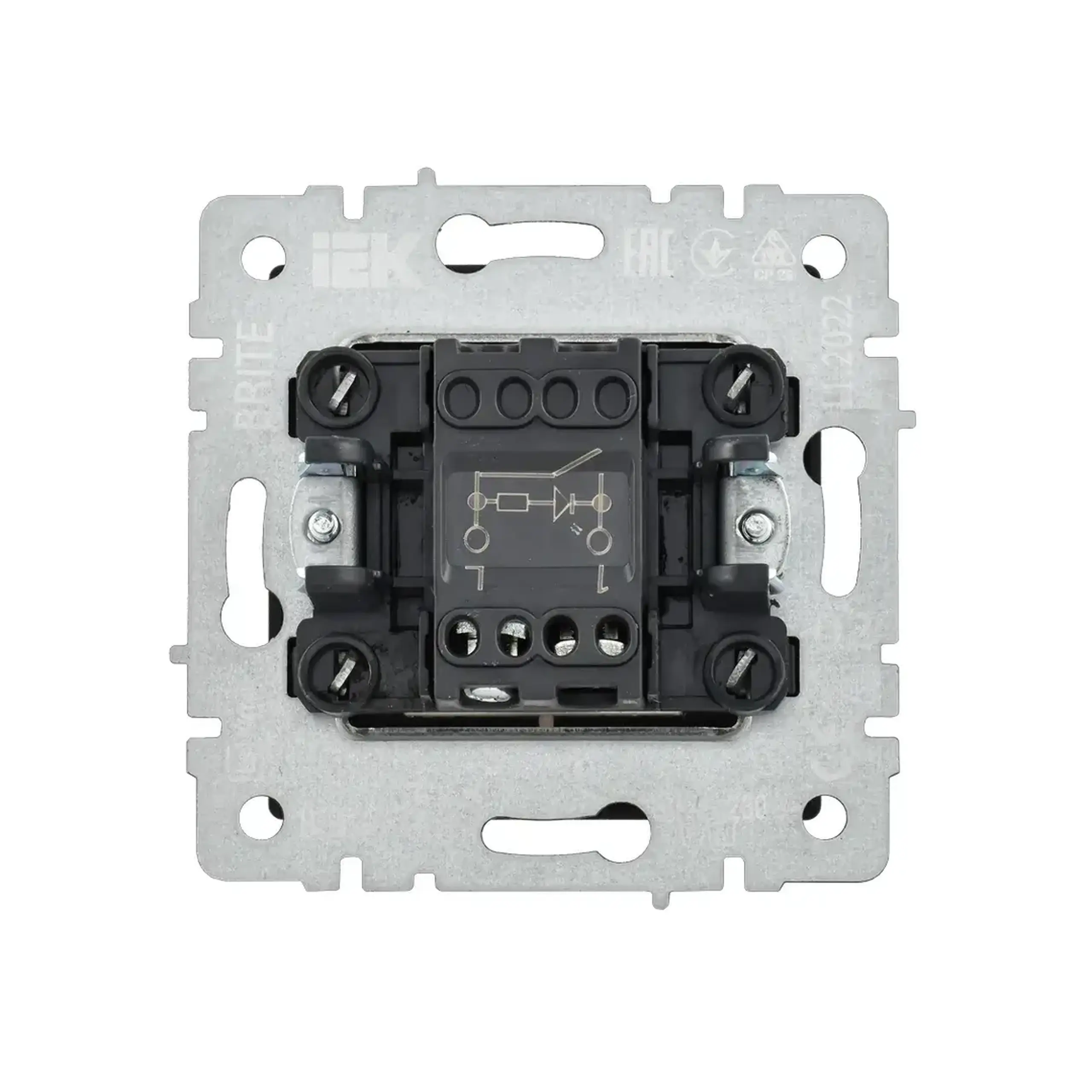 Întrerupător cu indicator BRITE 10 A 220 - 240 V Perlă IEK