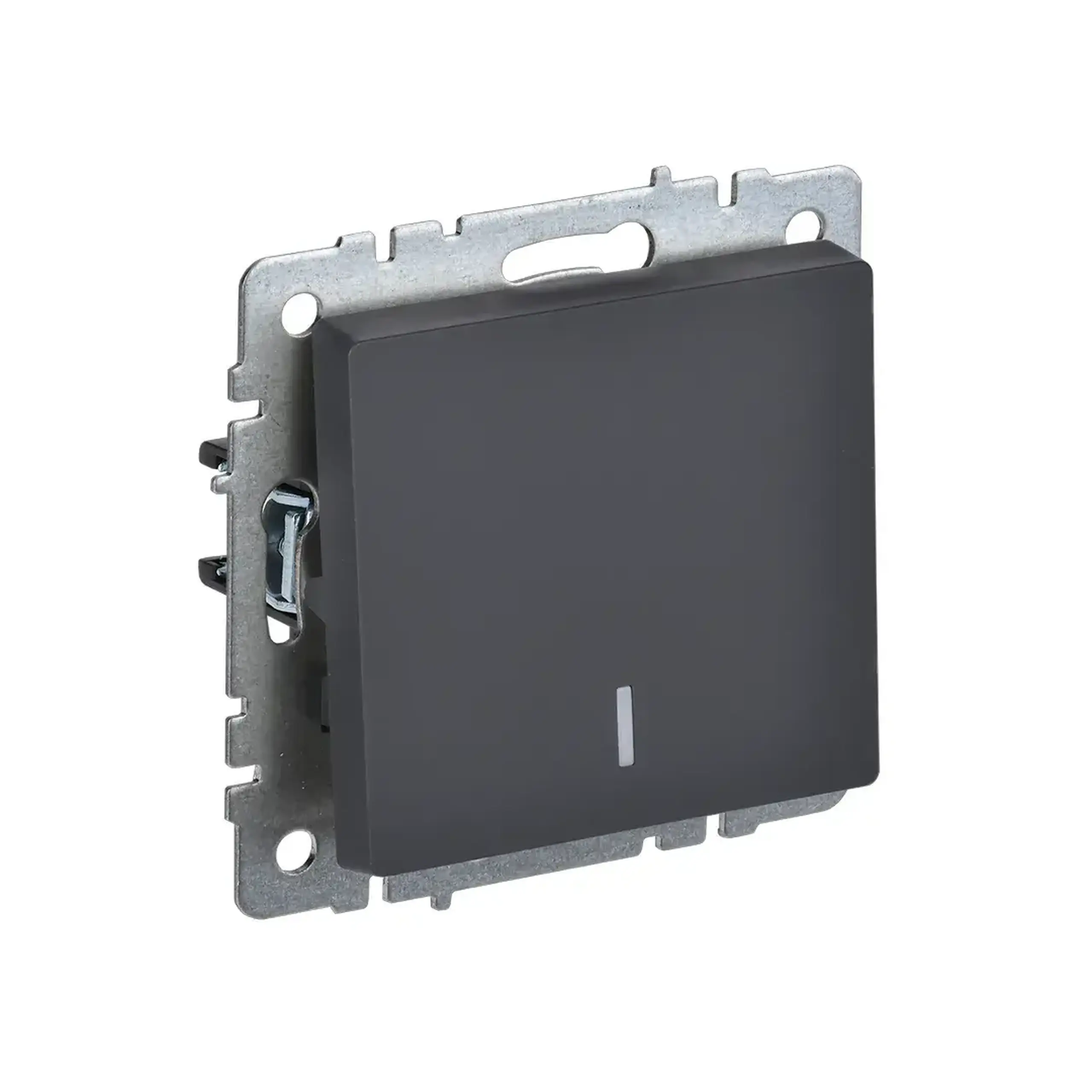 Întrerupător cu indicator BRITE 10 A 220 - 240 V Alb IEK - Culoare Grafit