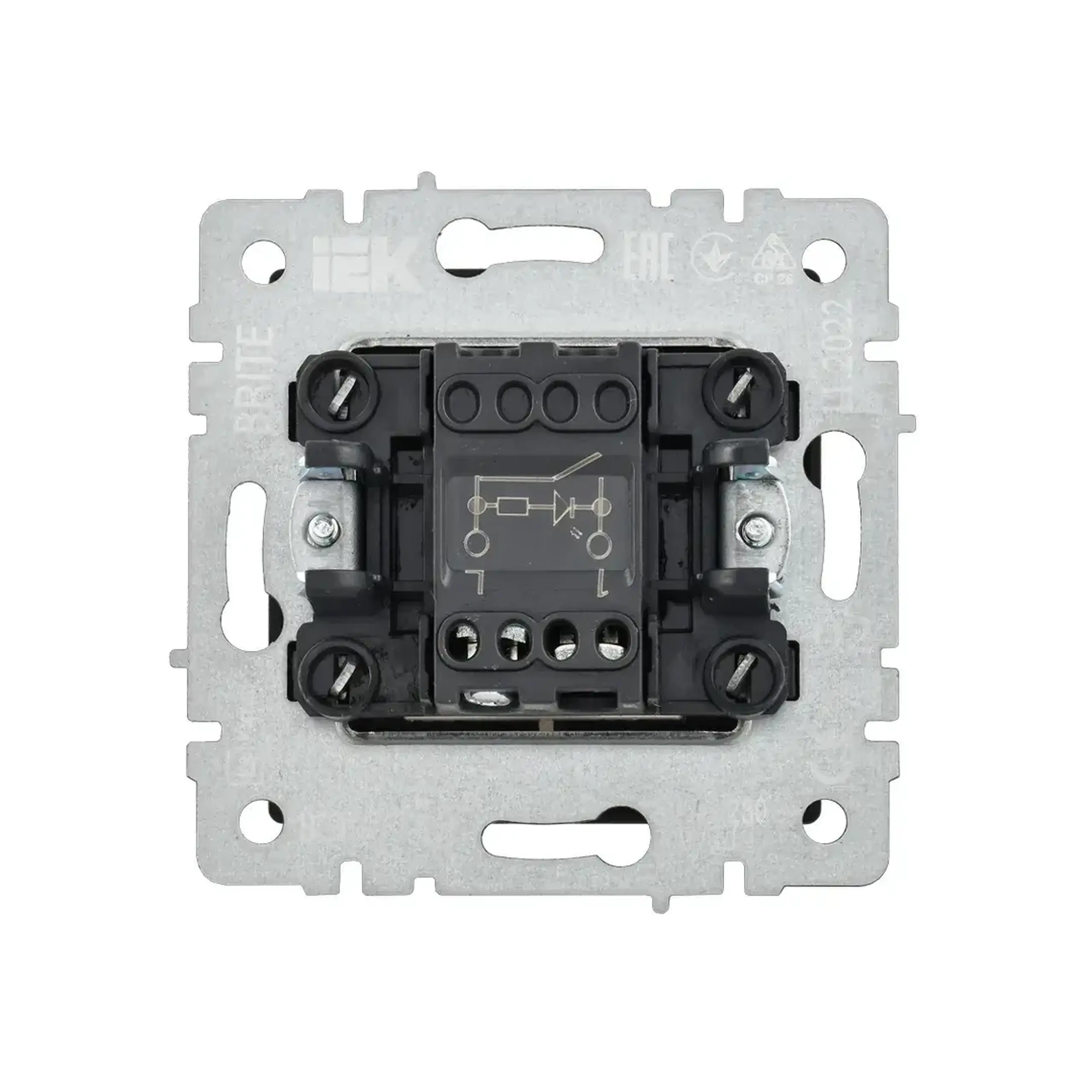 Întrerupător cu indicator BRITE 10 A 220 - 240 V Alb IEK - Culoare Grafit