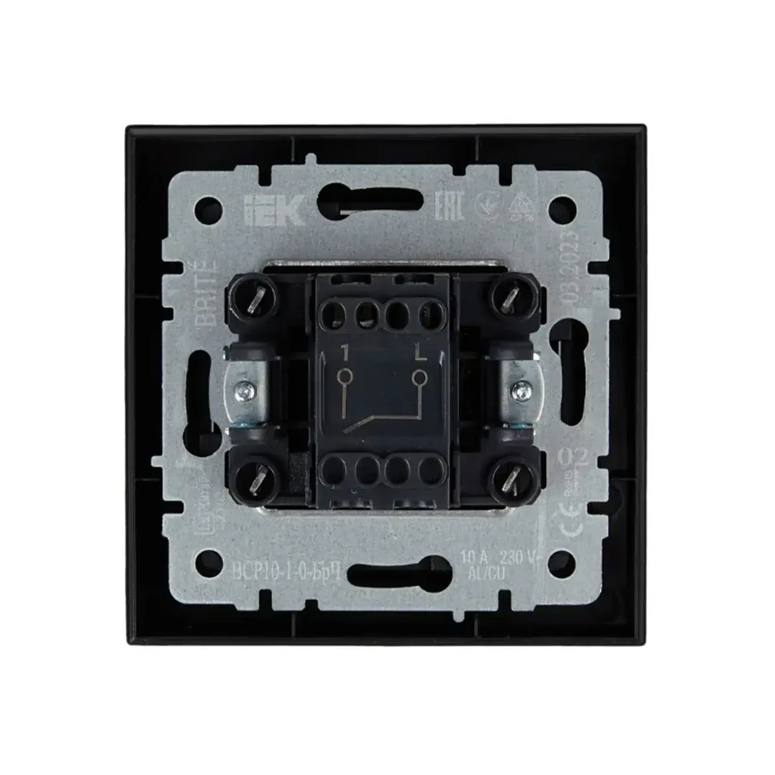 Întrerupător BRITE 10 A 220 - 240 V Negru IEK