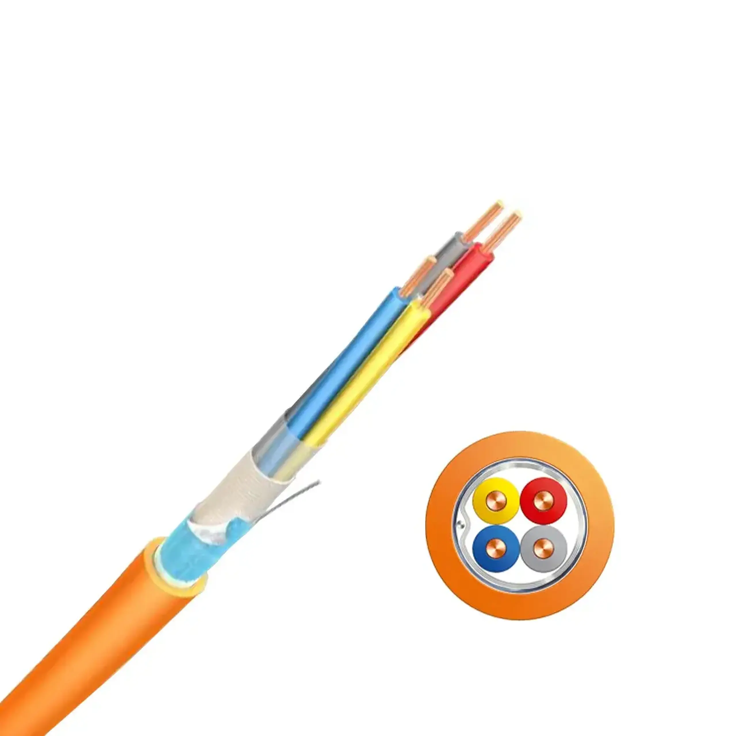 Cablu semnalizare incendiu JE-H (St) H..Bd 4 * 0.8 mm² Portocaliu Cupru Eupen