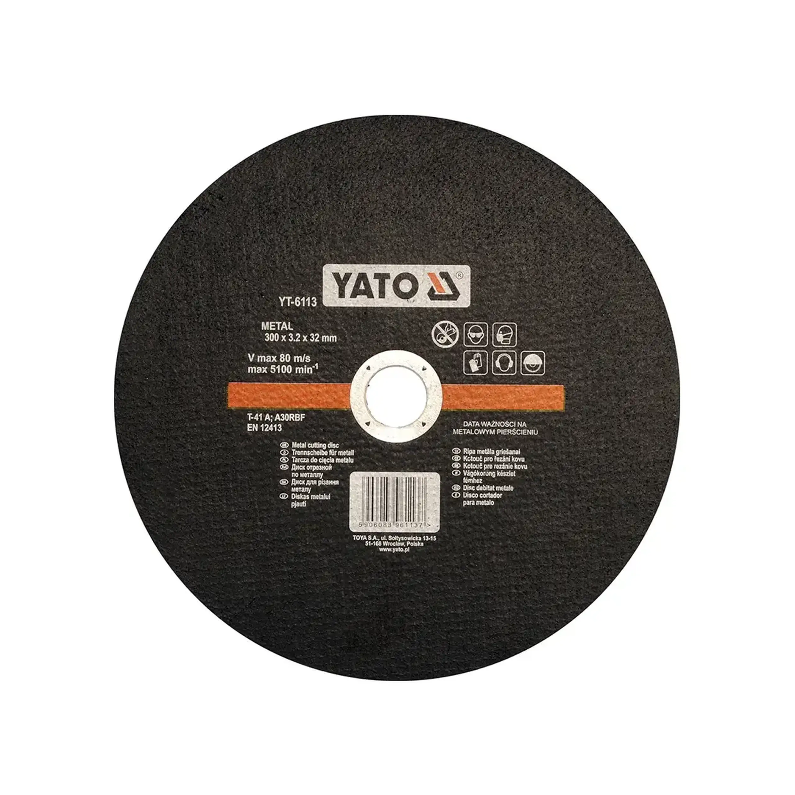 Disc de tăiat pentru metal 115 * 22 mm Yato - Diametru 300 *