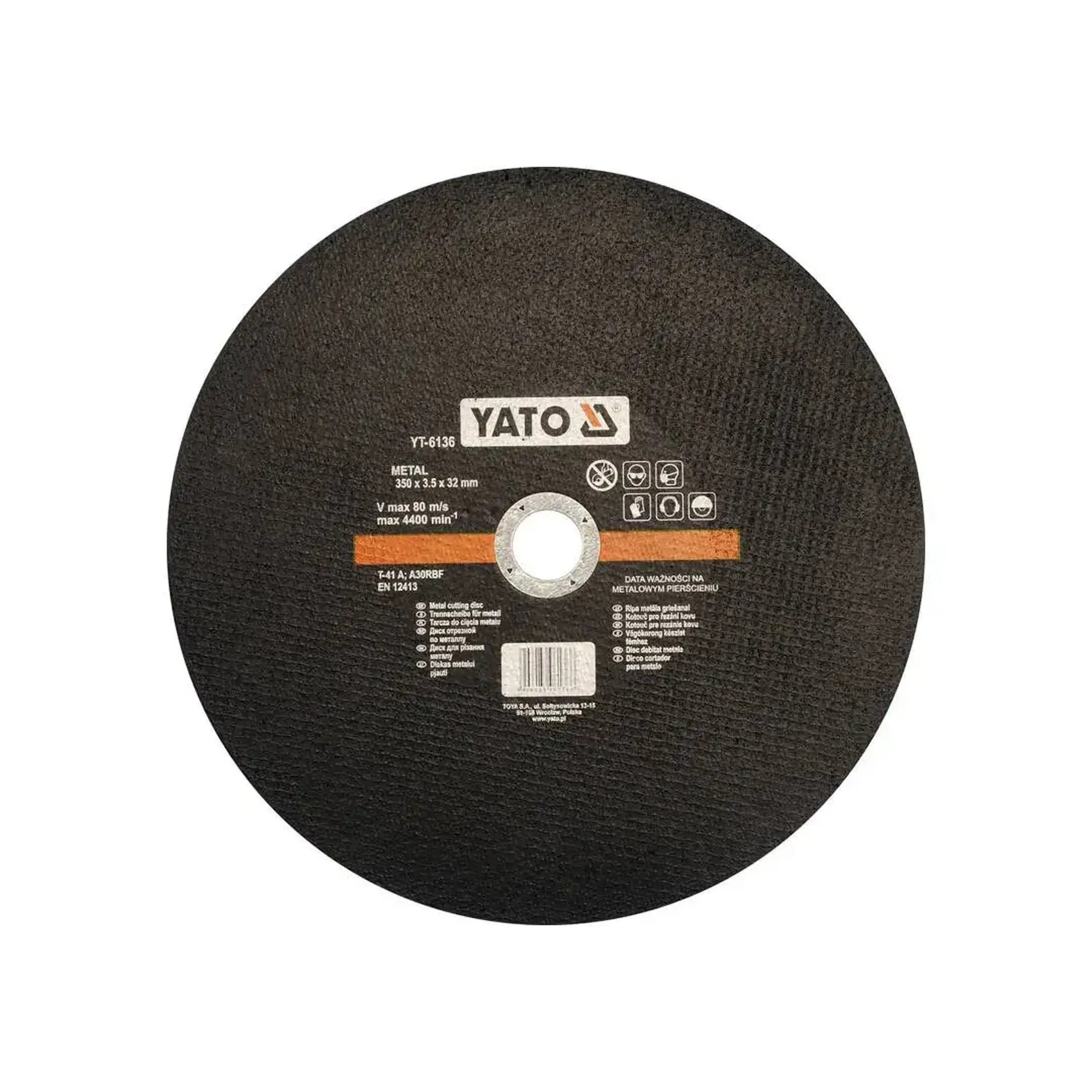 Disc de tăiat pentru metal 115 * 22 mm Yato - Diametru 350 *