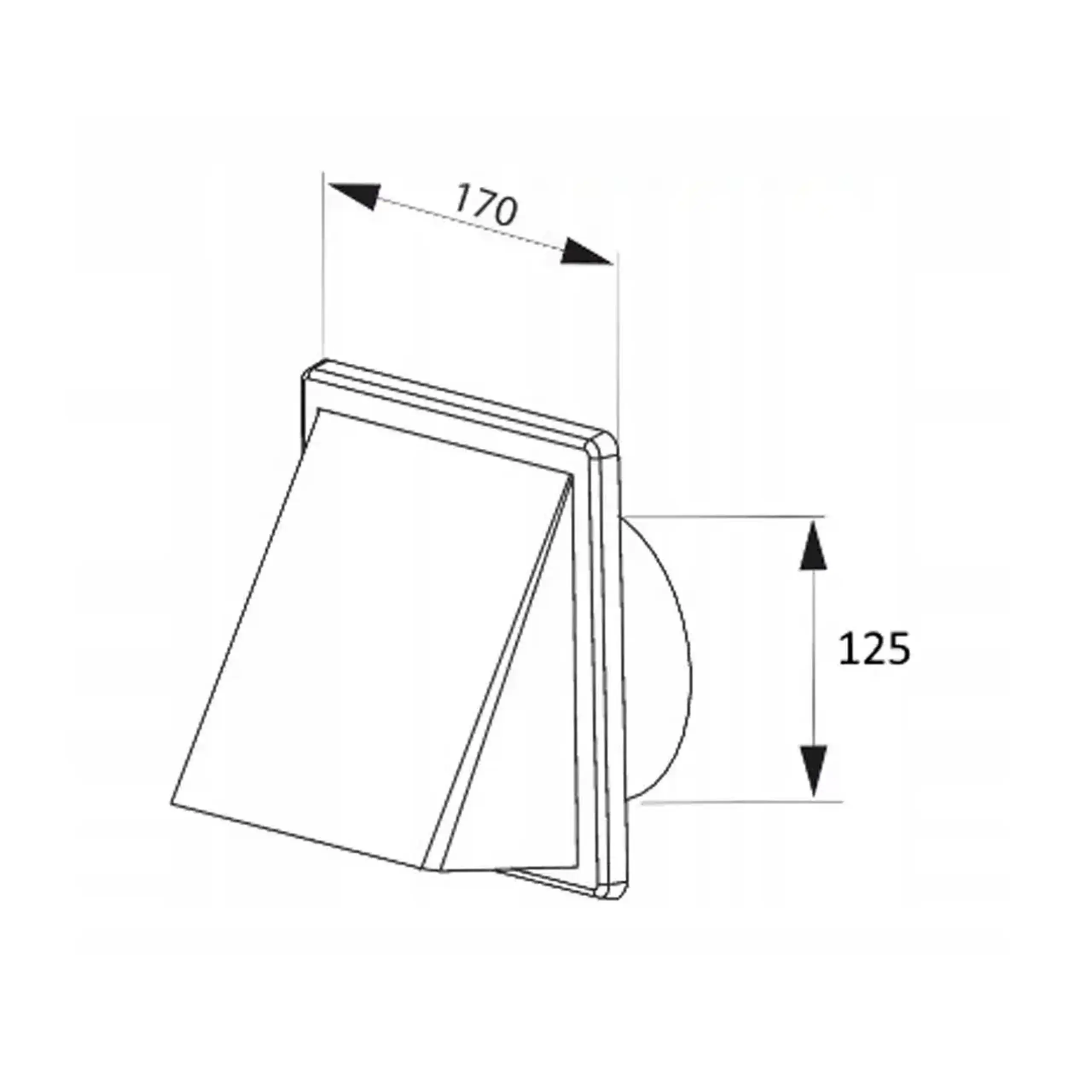 Grilă de ventilare Plastic Grafit Virone