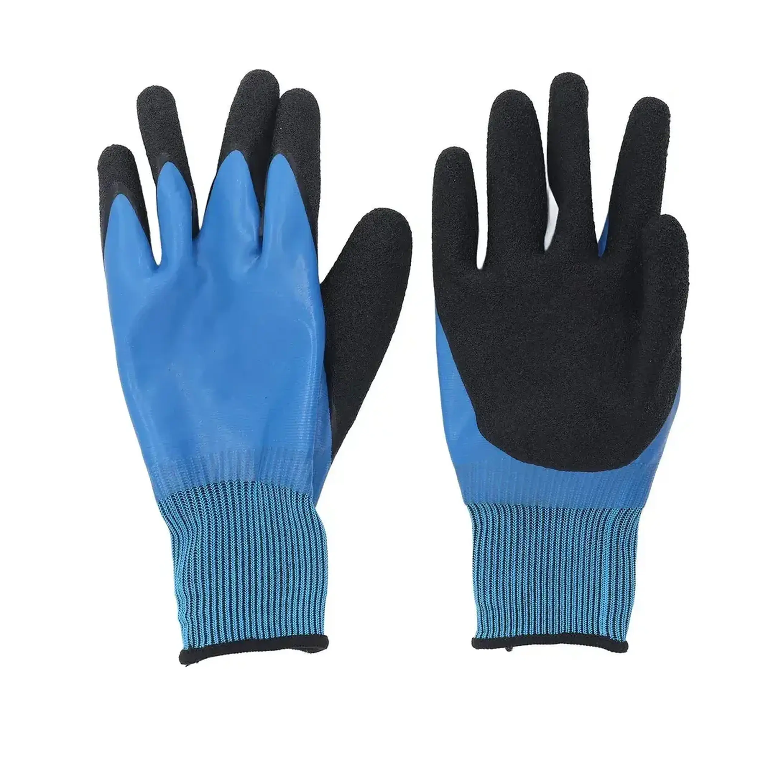 Mănuși acoperite cu latex 10 Negru/Albastru