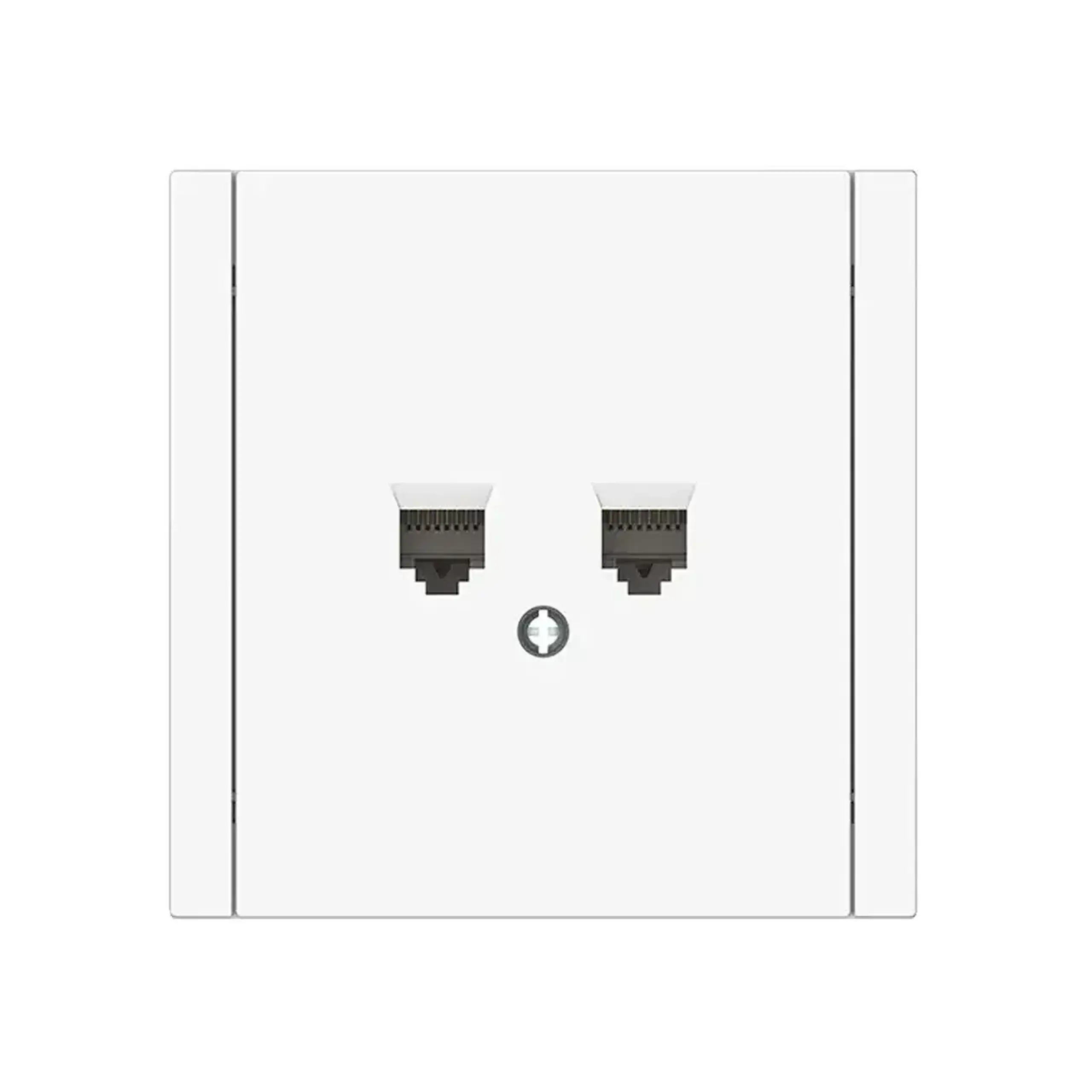 Priză de date dublă REMI 10 A alb Elmos - Tip RJ45 + RJ45