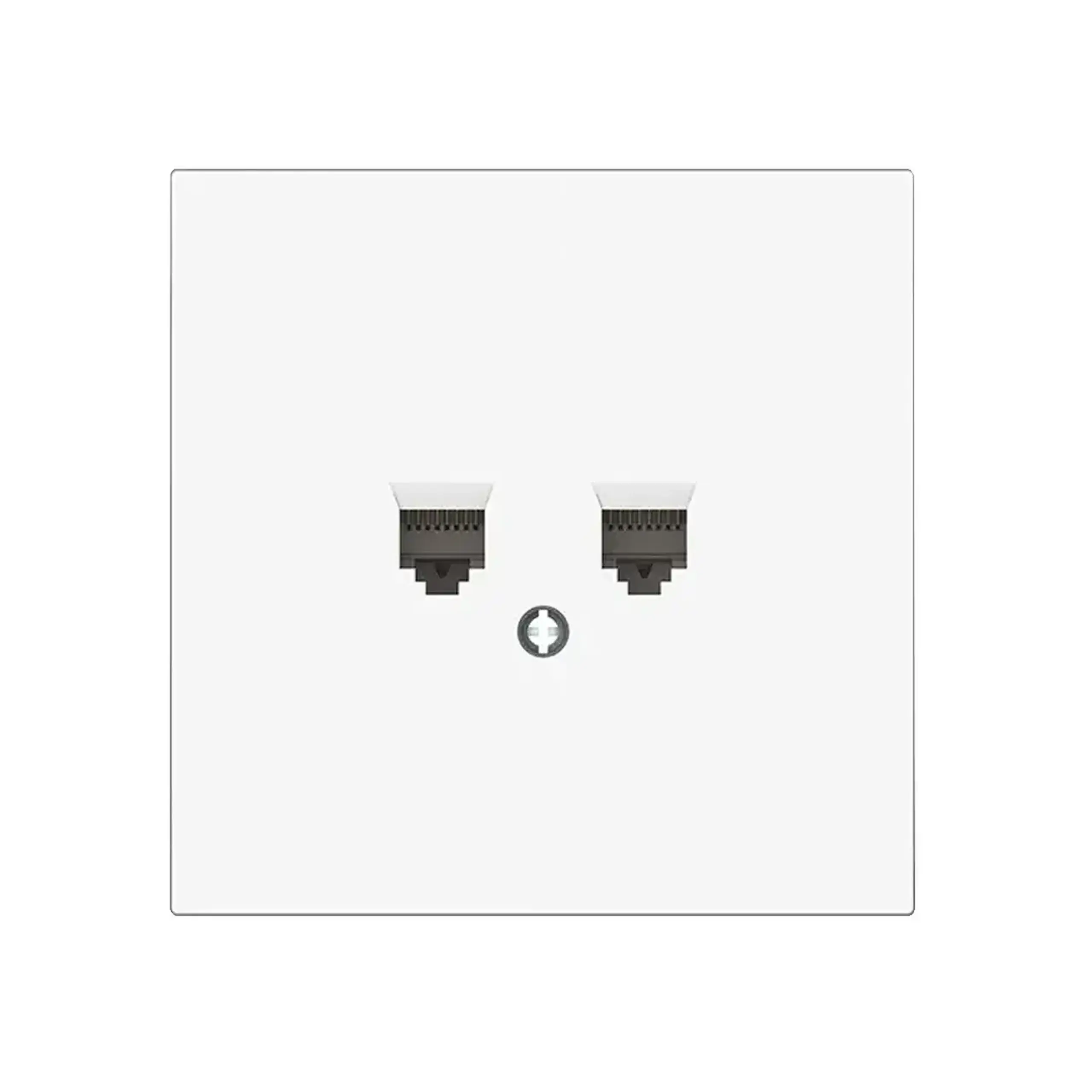 Priză de date dublă ARIS 10 A alb Elmos - Tip RJ45 + RJ45