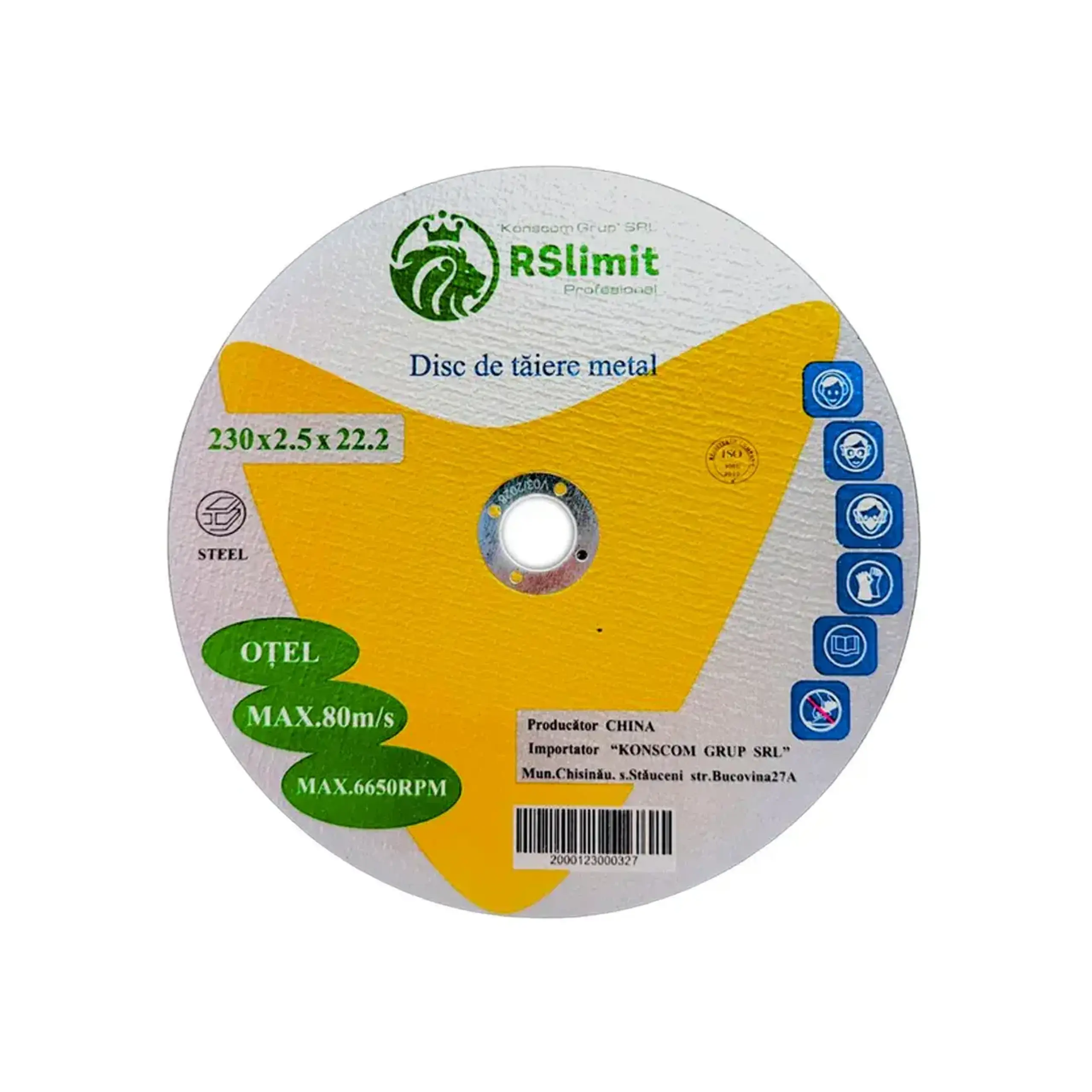 Disc de tăiat pentru metal 125 * 22.2 mm - Diametru 230 *