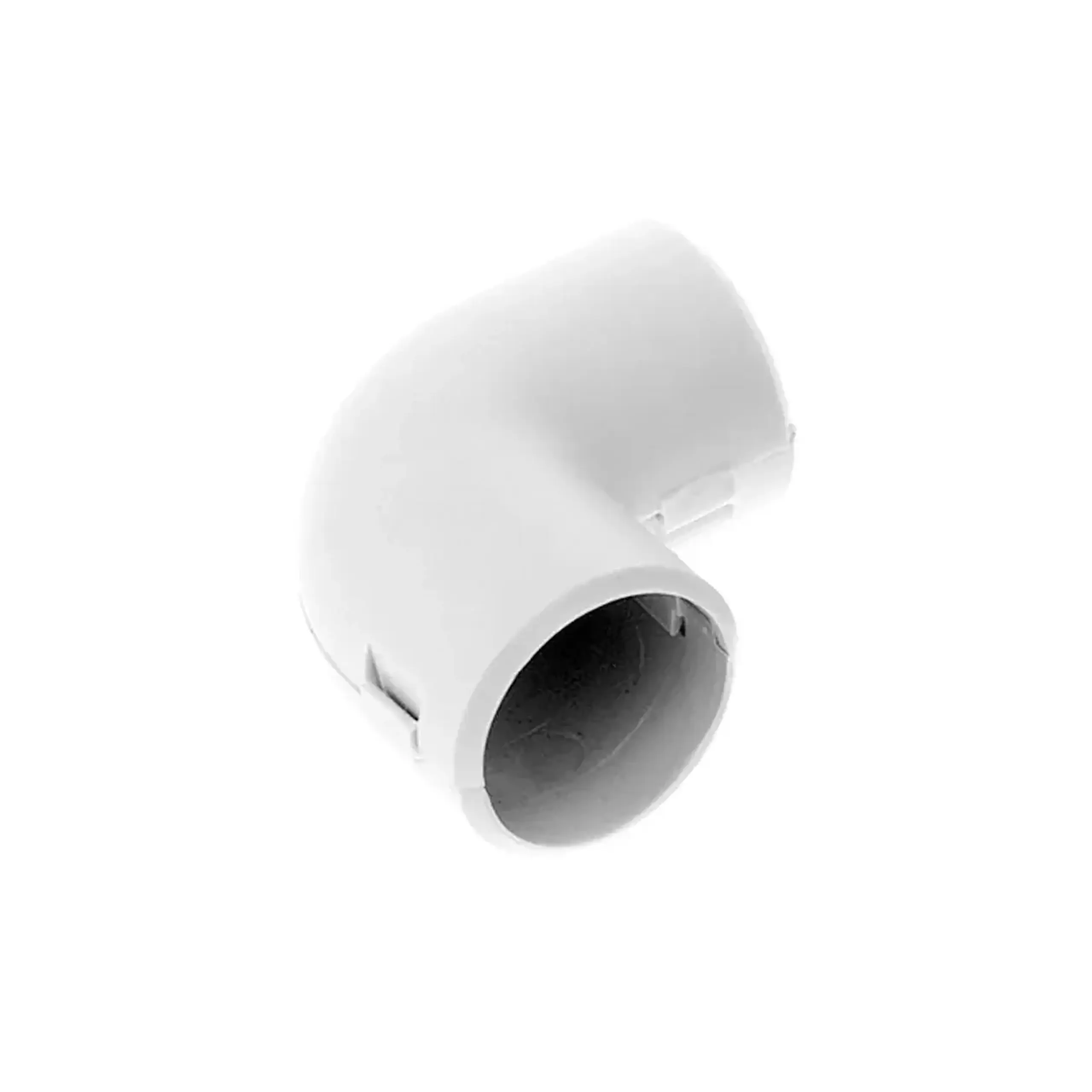 Cot rotund 90° pentru țevi 16 mm PVC - Alb 16 mm (L x W x H x Ø)