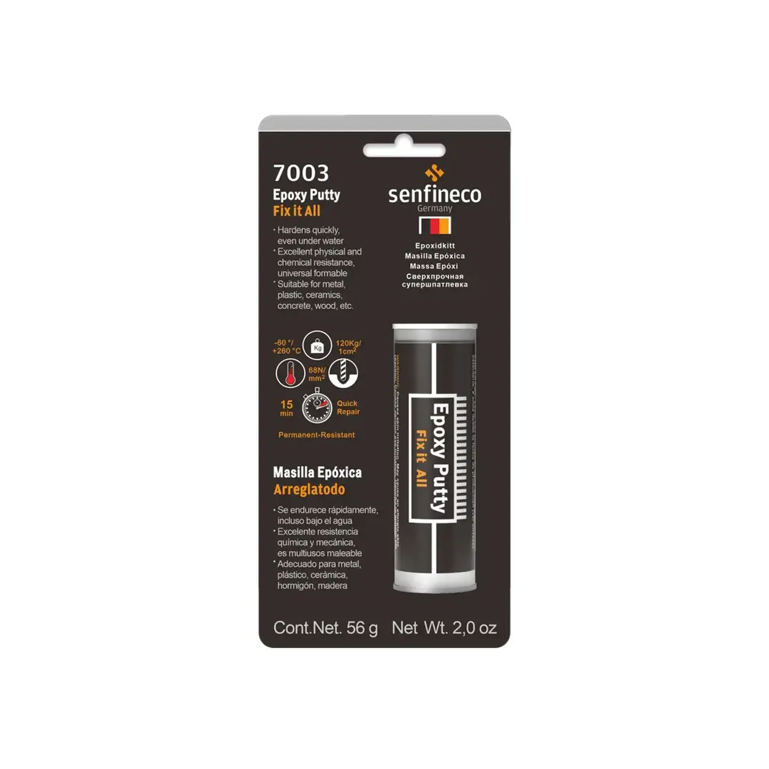 Chit epoxidic sudare la rece EPOXY PUTTY 56 g Senfineco