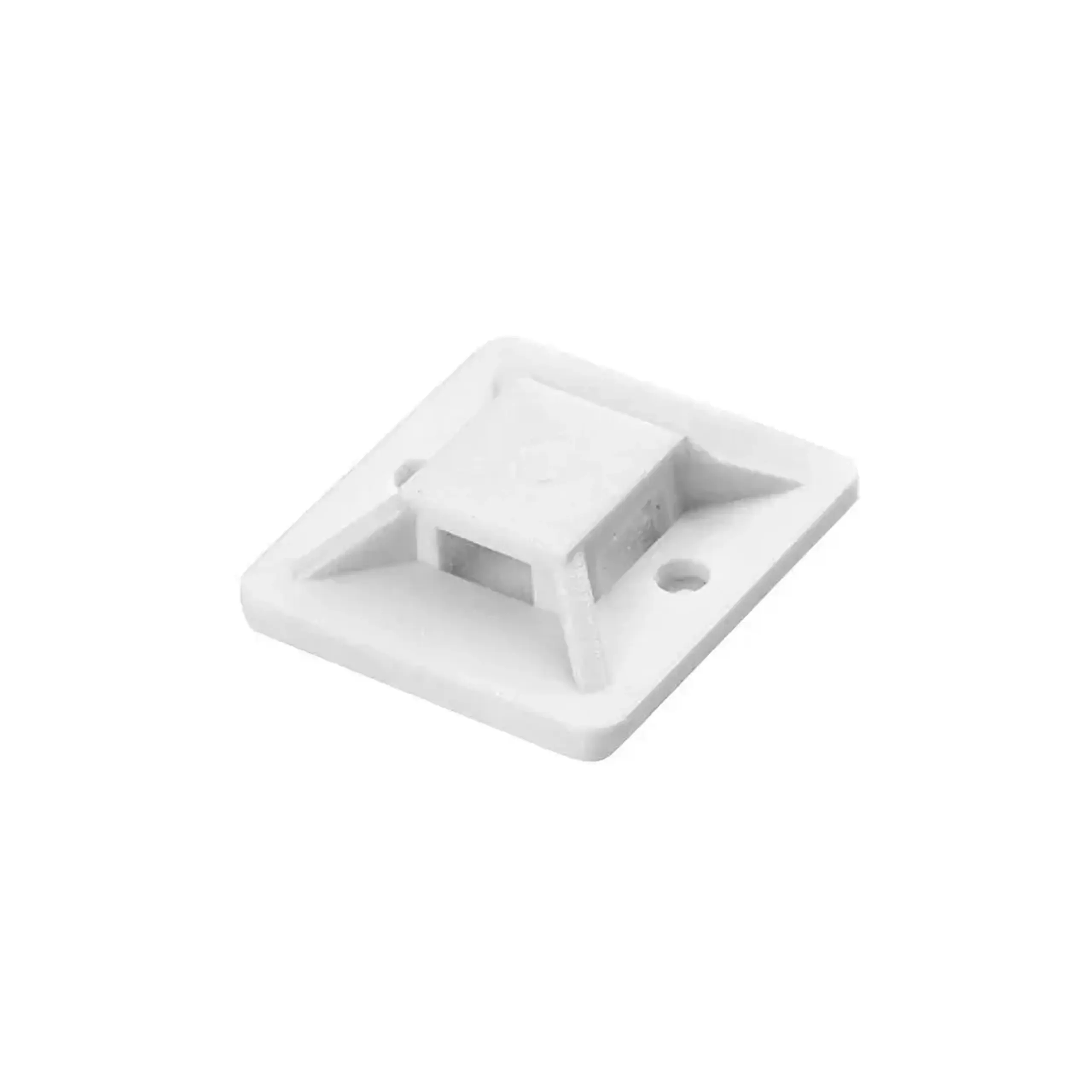 Platformă autoadezivă pentru cablu ORNO 20 x 20 mm 10 buc. Alb Plastic