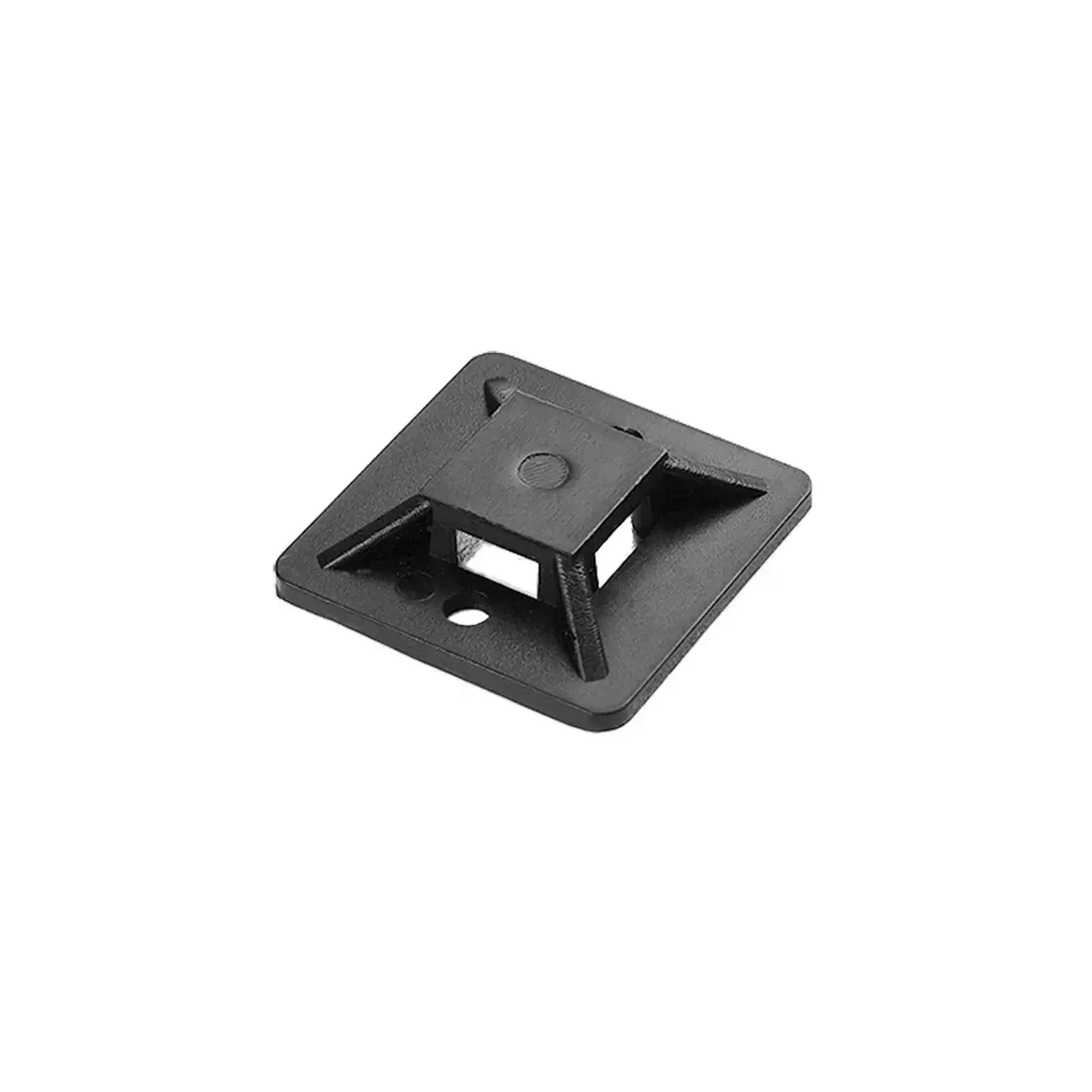 Platformă autoadezivă pentru cablu ORNO 20 x 20 mm 10 buc. Negru Plastic