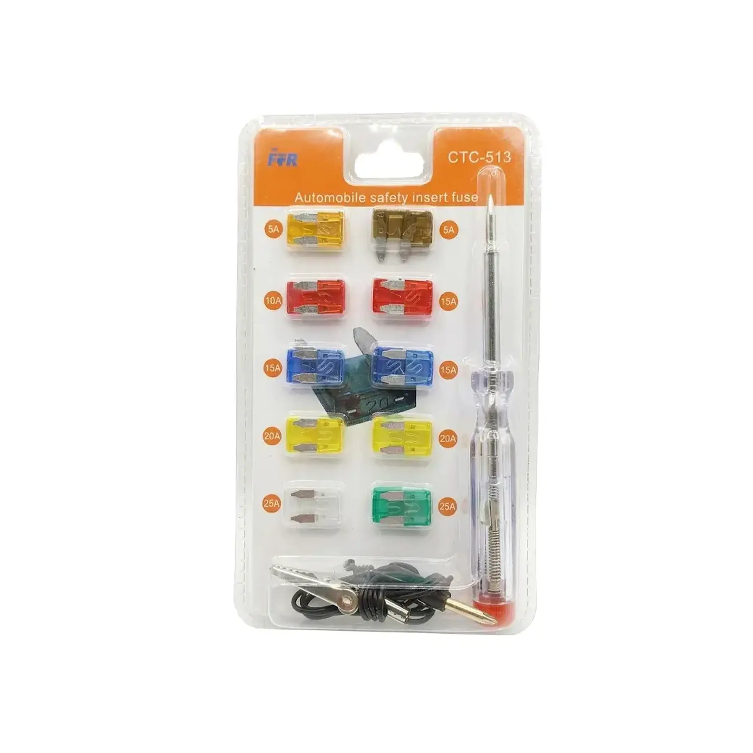 Indicator + set siguranțe 22 buc. 5 - 25 A