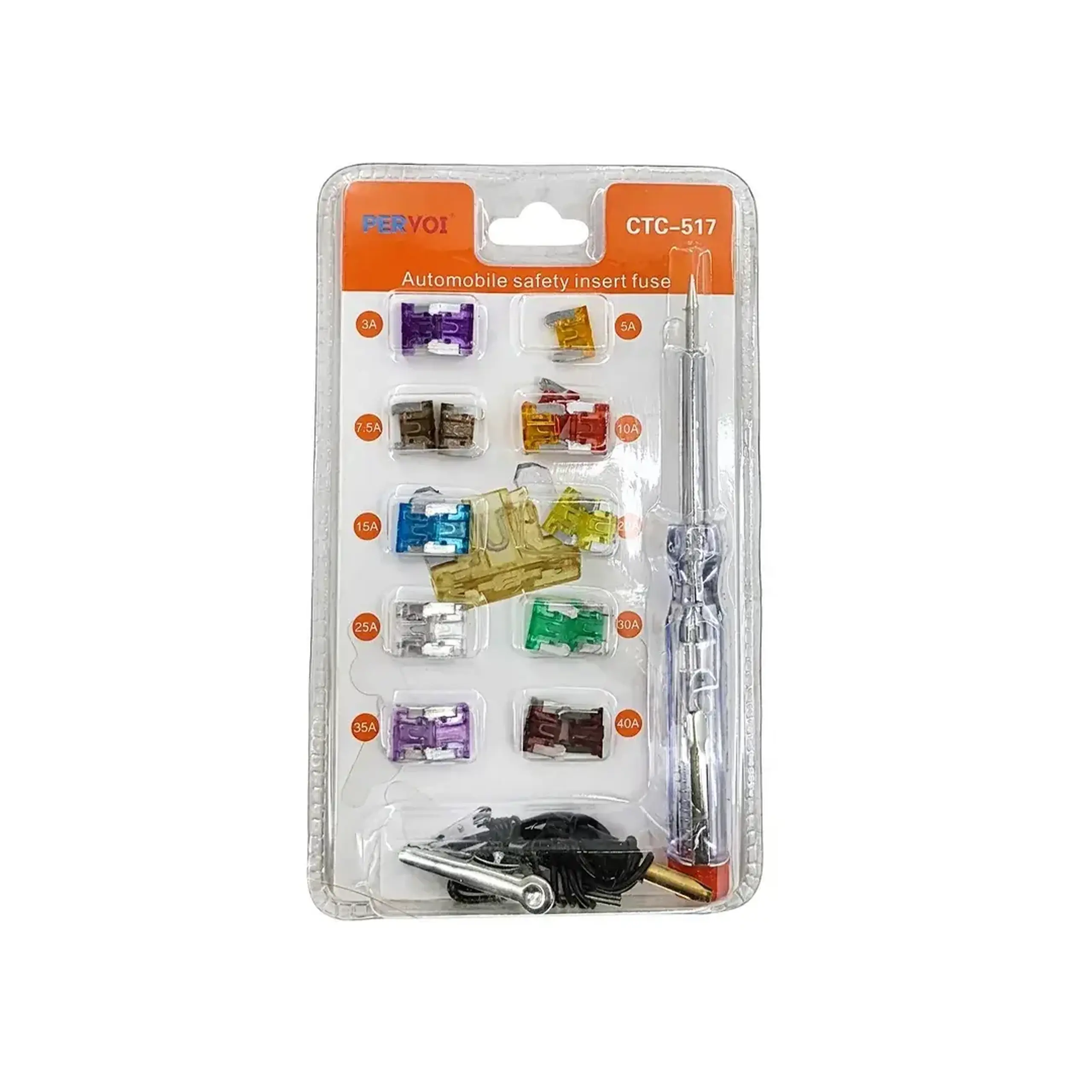 Indicator + set siguranțe 22 buc. 3 - 40 A