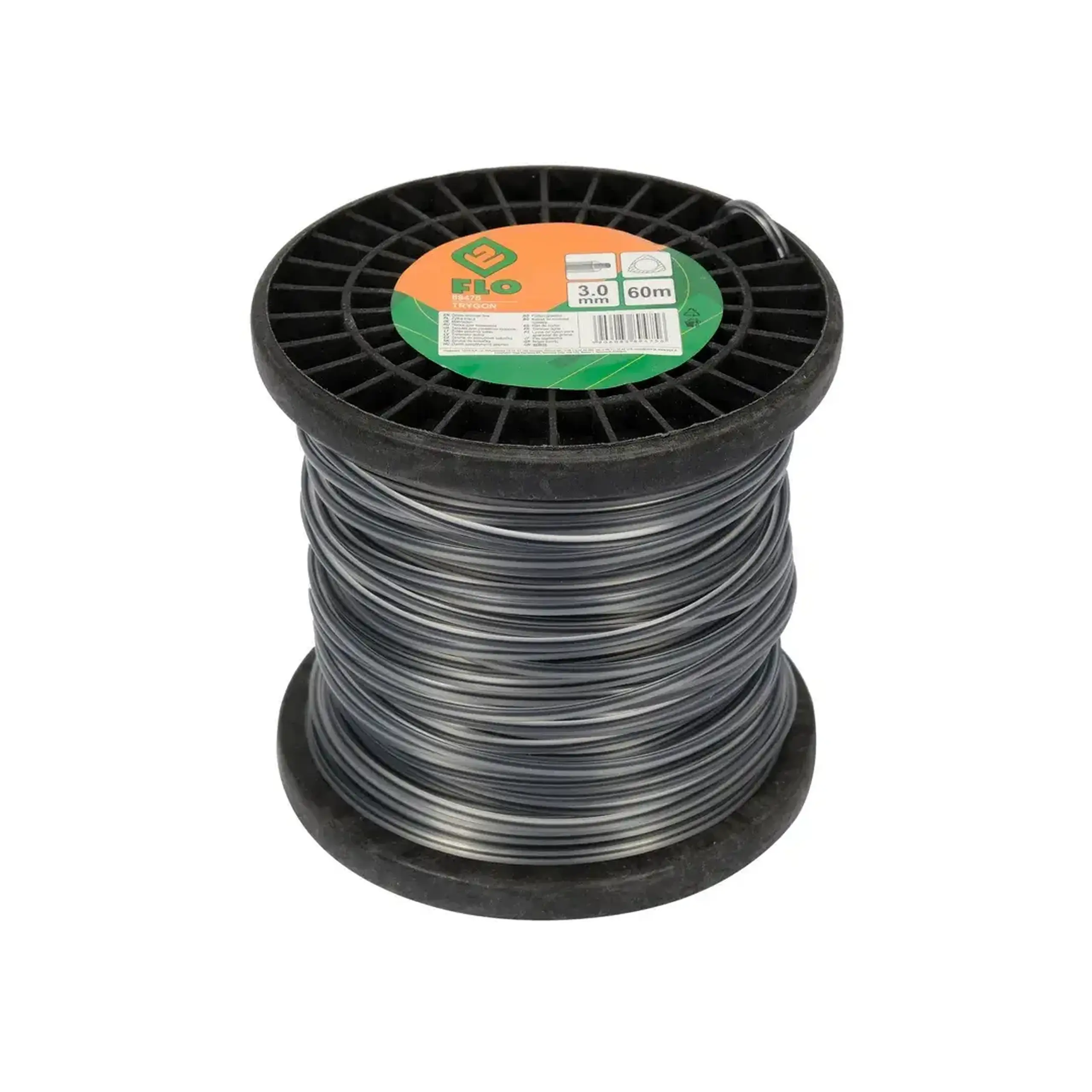 Fir pentru trimmer TRYGON 3 mm x 12 m Triunghi Flo - Dimensiuni (L x W x H x Ø) 3 mm x 60 m