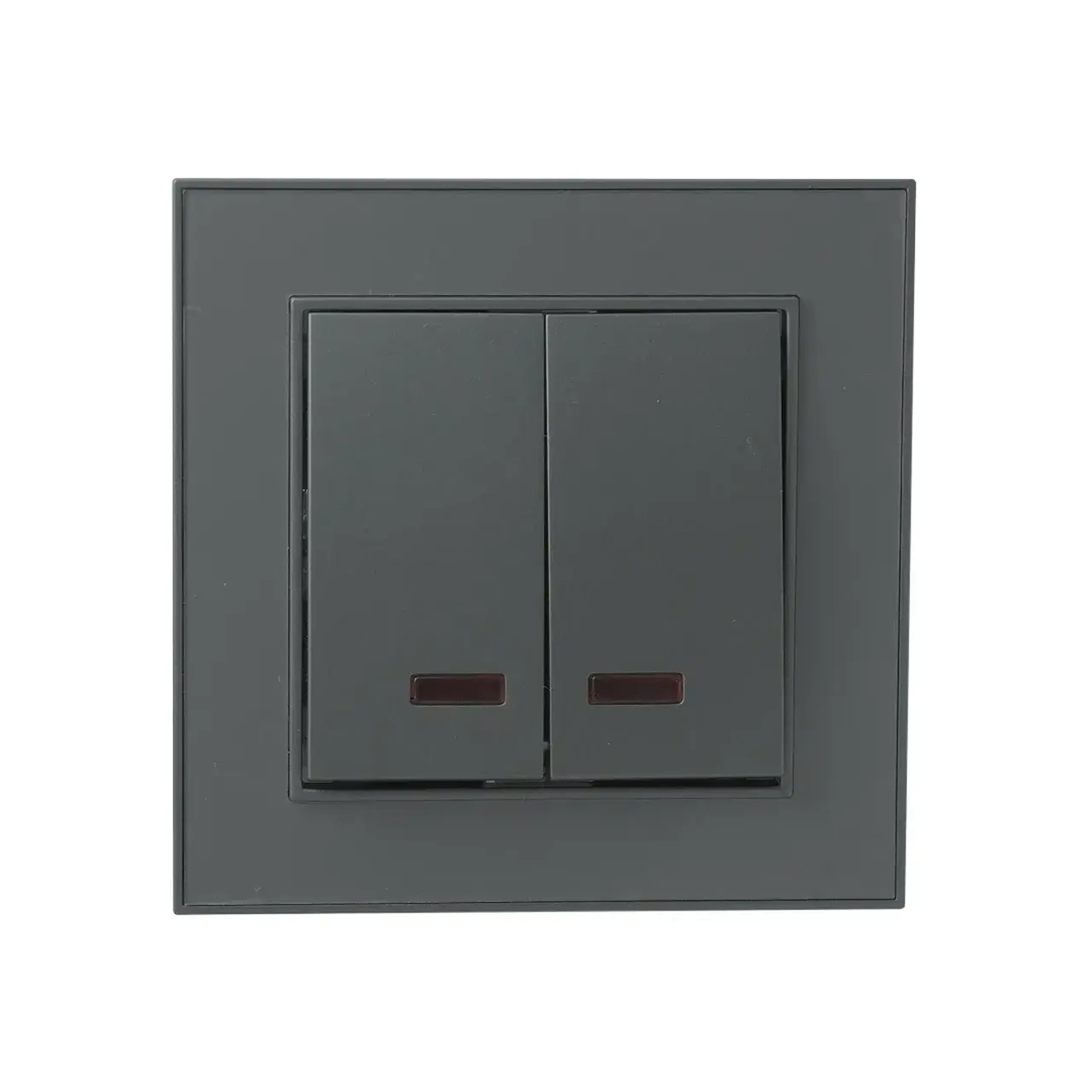 Întrerupător dublu cu indicator ALFA 10 A 220 - 240 V Antracit Elmos