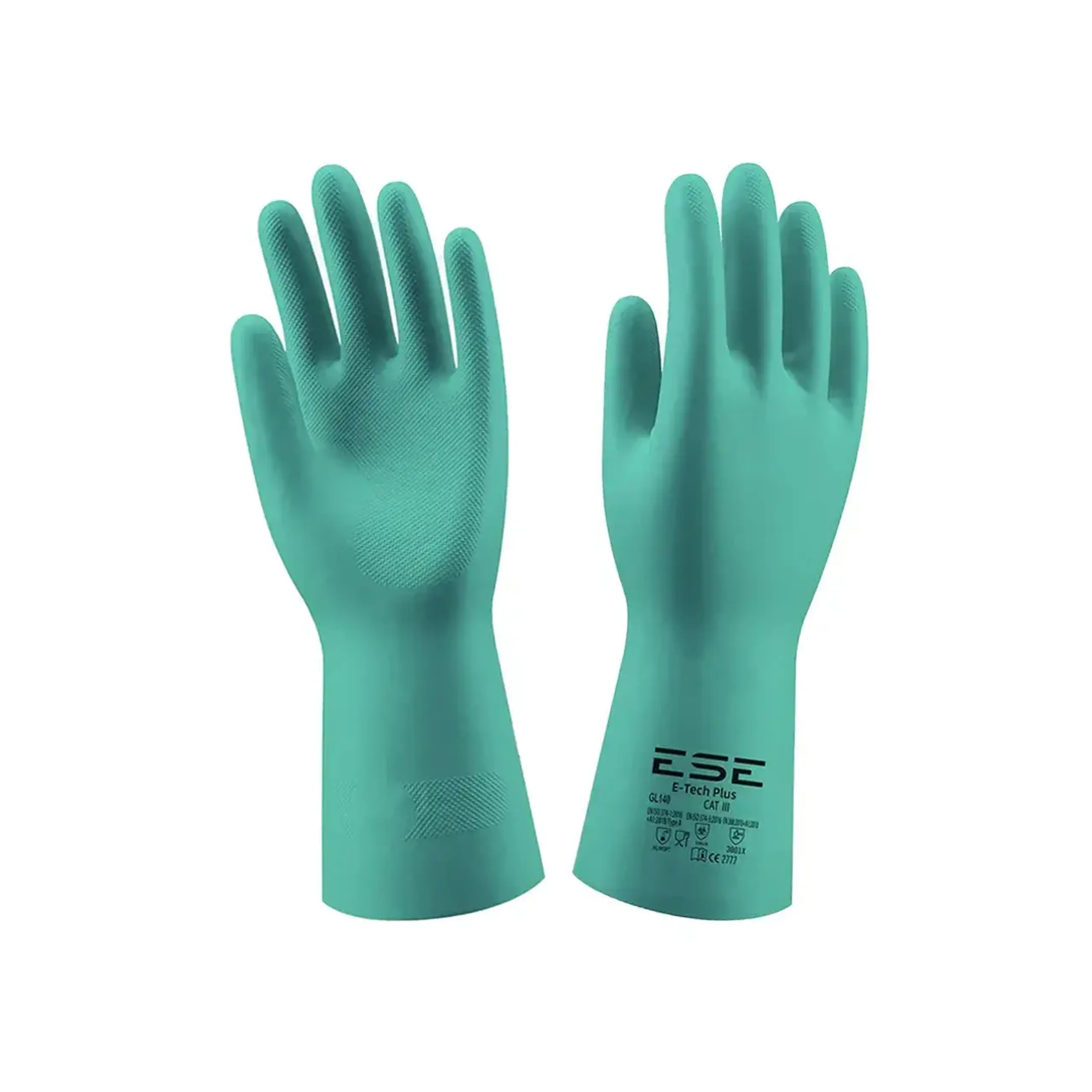 Mănuși de nitril E-TECH PLUS 10 Verde 10 buc. SAFETY JOGGER