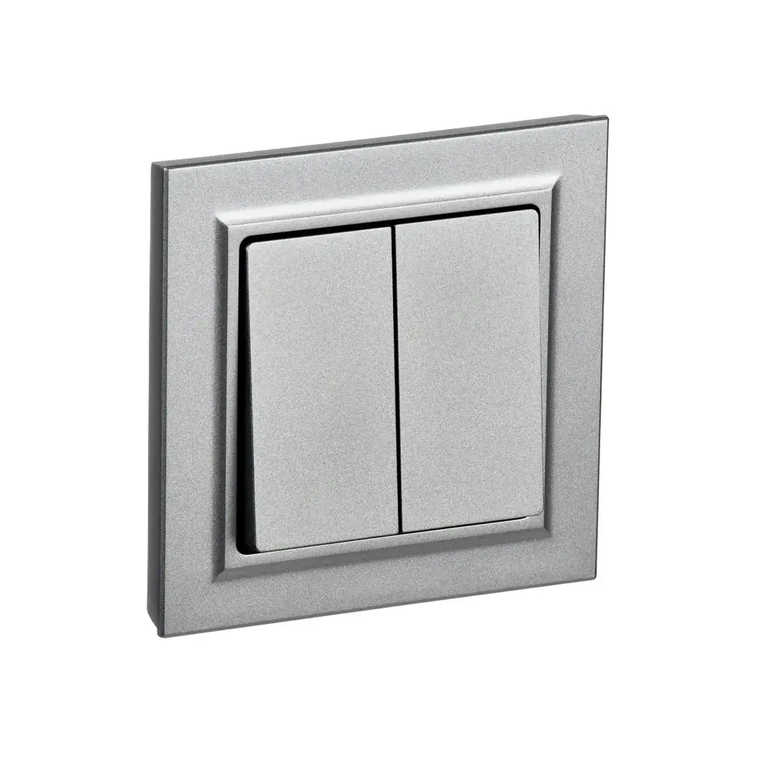 Întrerupător dublu BRITE 10 A 220 - 240 V Aluminiu IEK